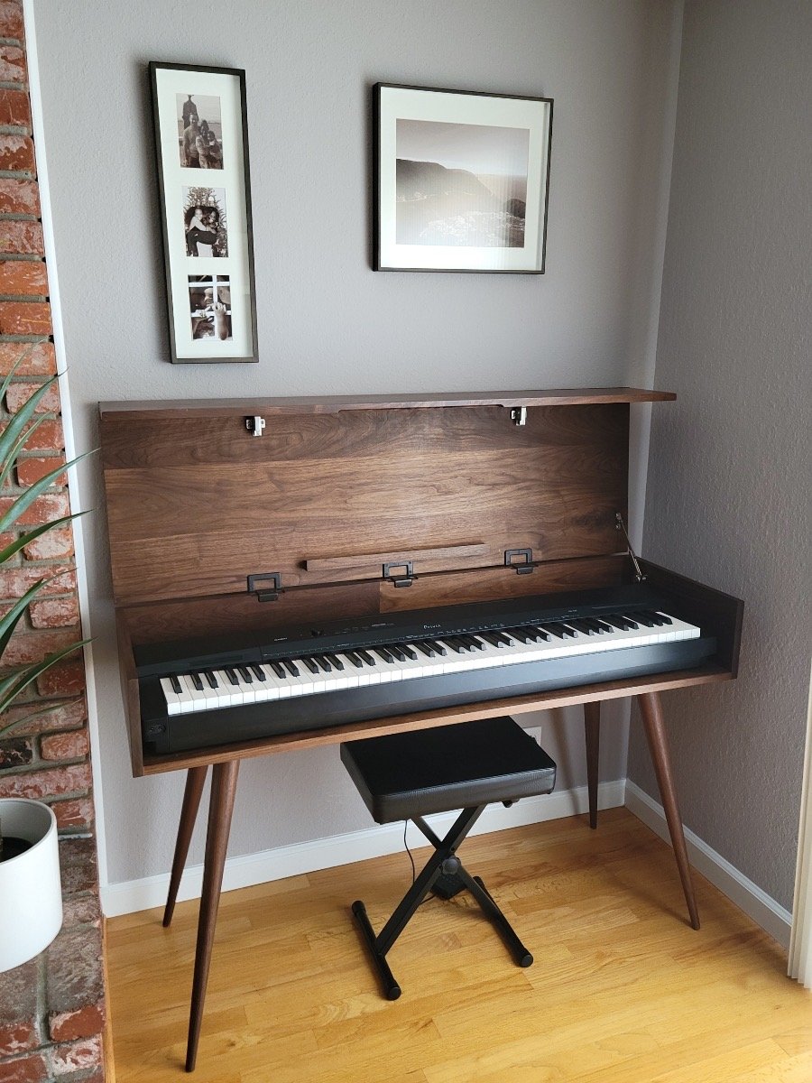 Keyboard Stand - Black Walnut