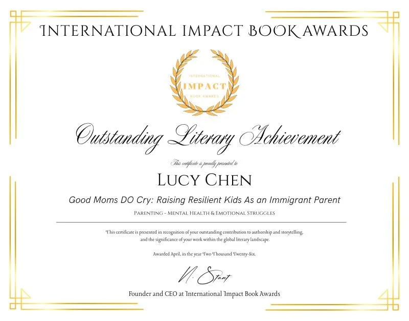 Good Moms DO Cry by Gifted Books Founder Wins International Impact Book Award