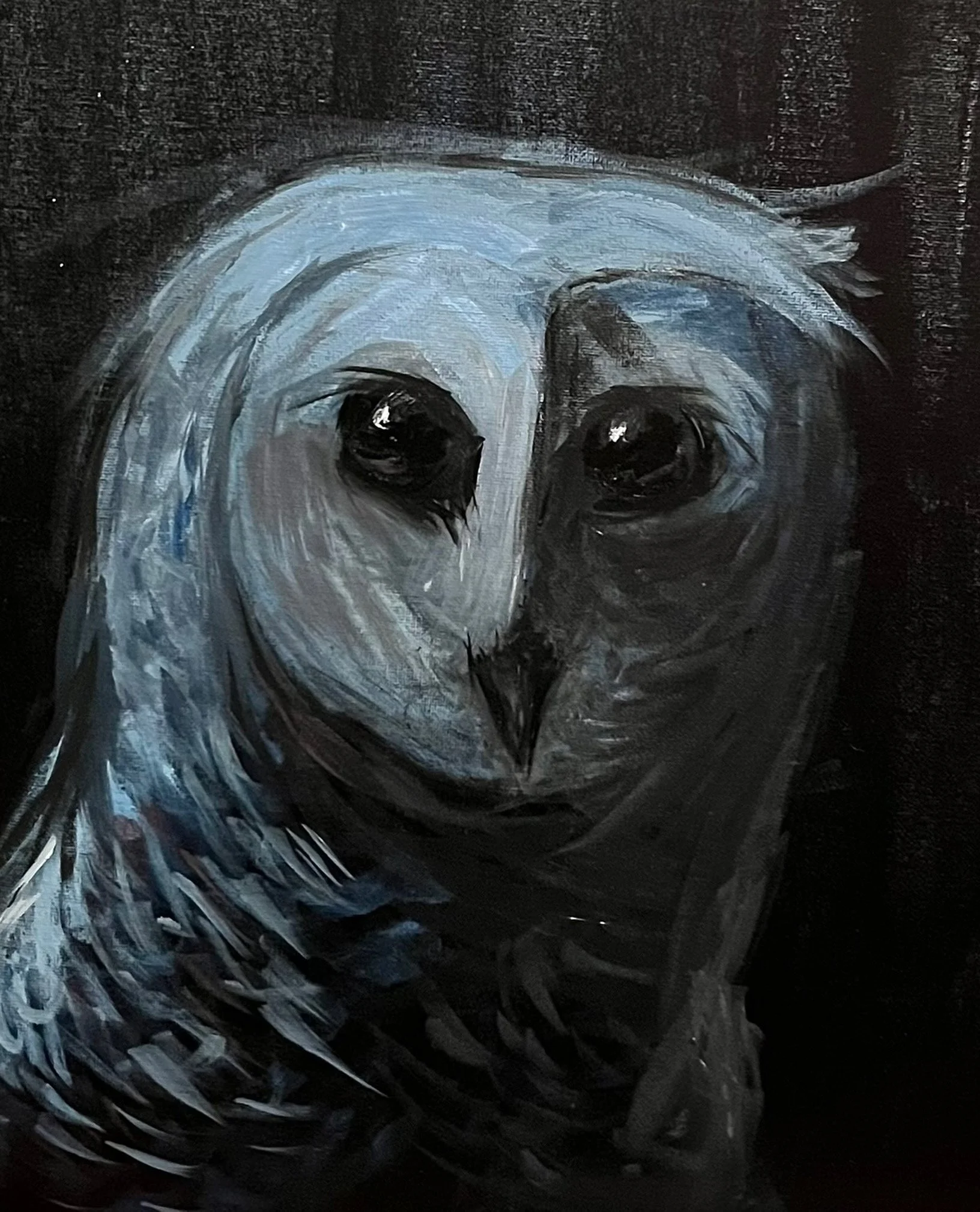 "The Owls Are Not What They Seem," Acrylic on canvas