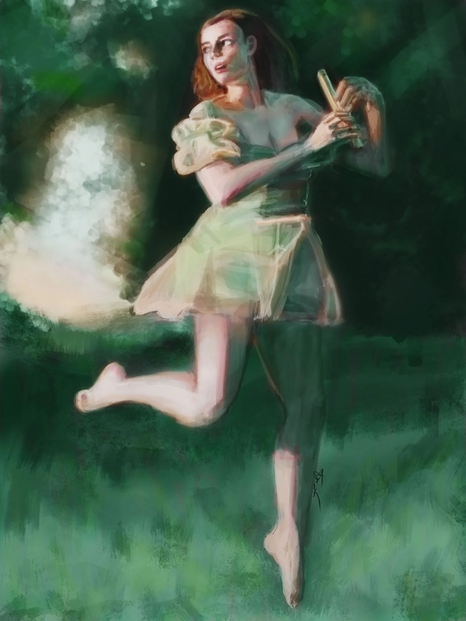 "Forest Fairy," digital painting
