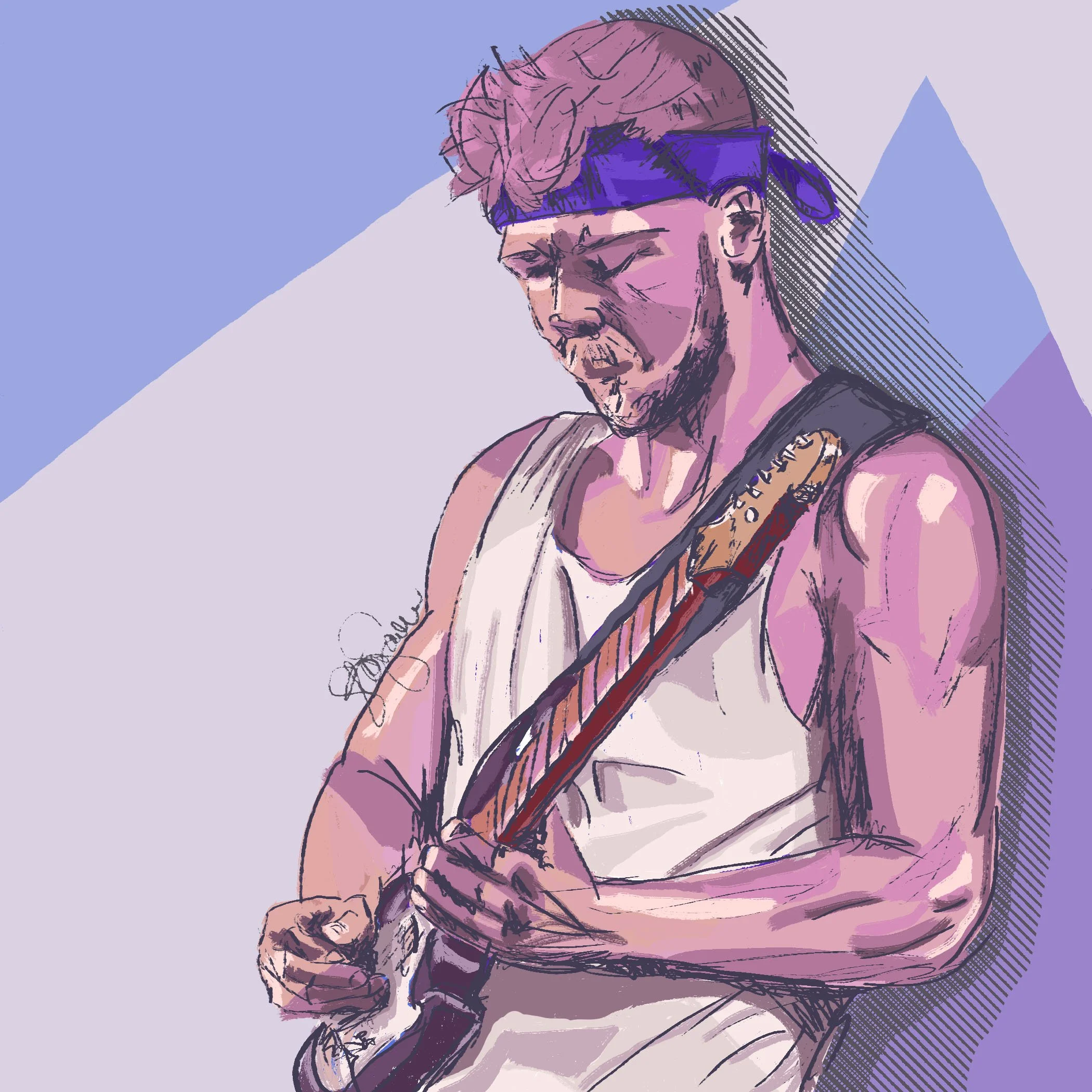 "Guitar Hero," digital illustration