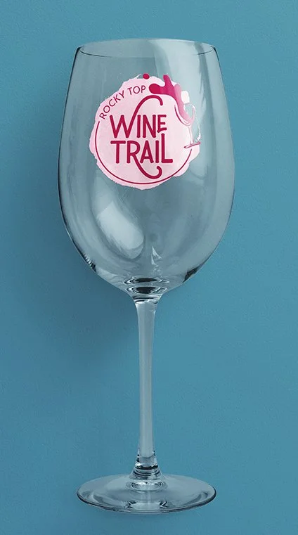 Lead design for the Rocky Top Wine Trail brand redesign; first concept art