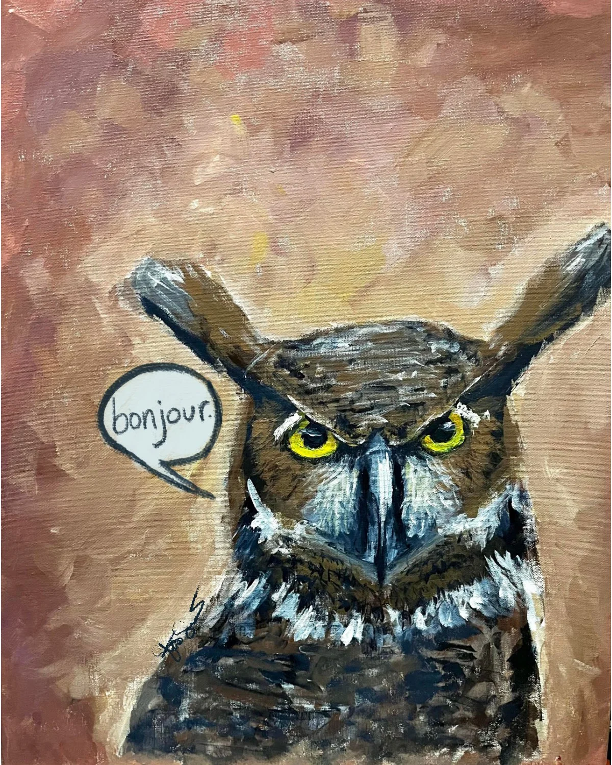 Acrylic owl