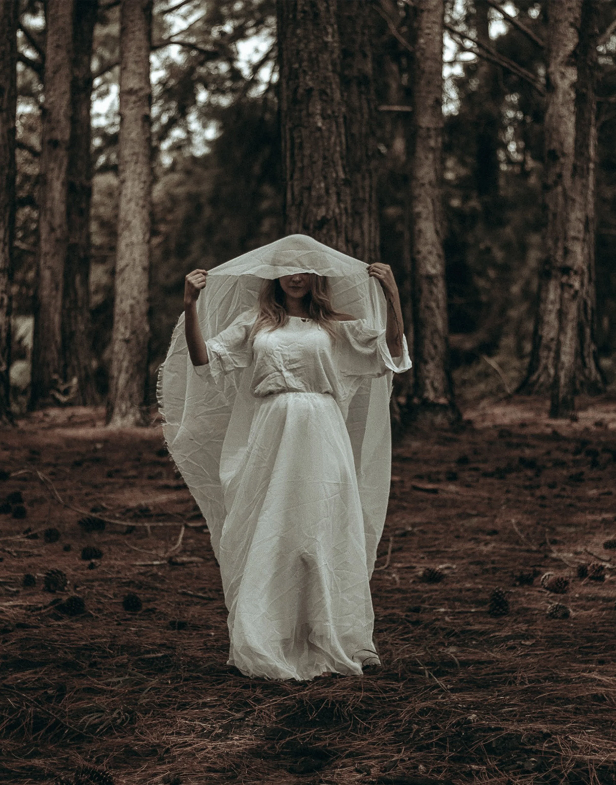 Woman in White Veil