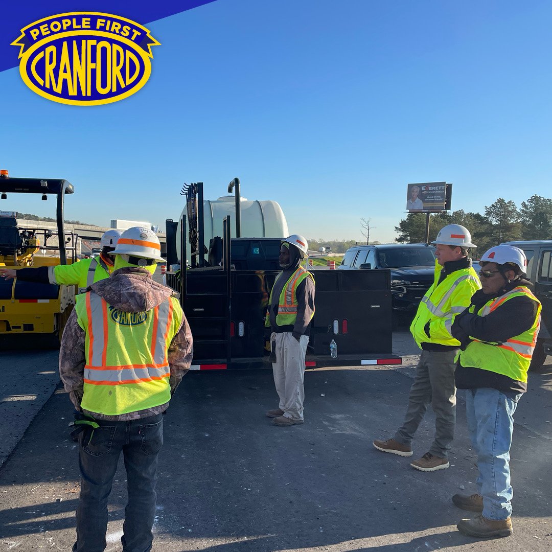 Putting safety first starts at the top. Our president, Thomas Dickinson, recently joined one of our crews for a safety huddle. #SafetyFirst