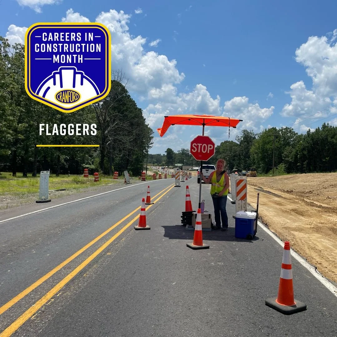 Flaggers are an important part of keeping both our crews and drivers safe. They help direct traffic through active work zones, communicate with the crew, and stay alert as conditions change throughout the day.

It's a job that requires focus, good co