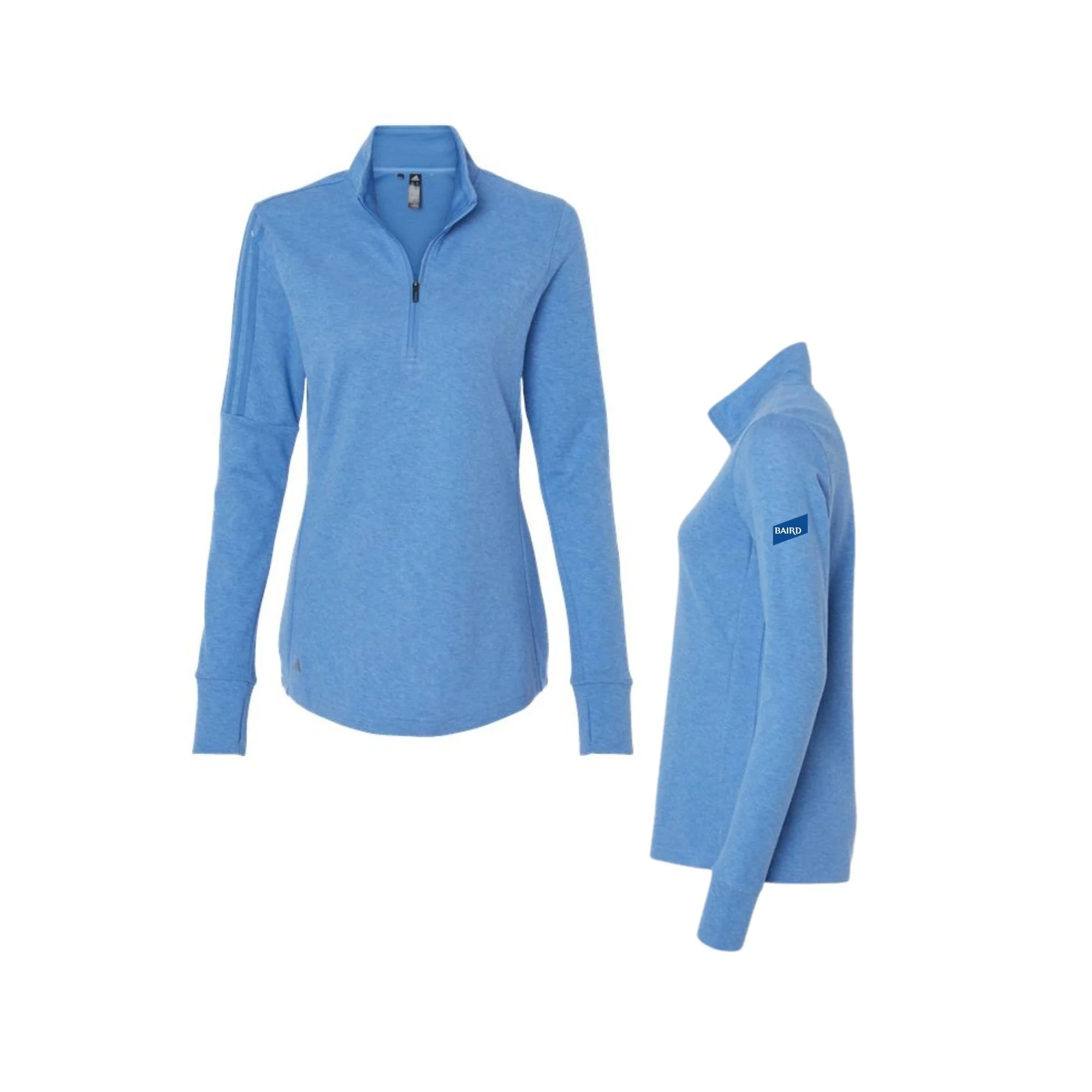 Baird - Adidas Women's 3-Stripes Quarter-Zip Sweater Pullover