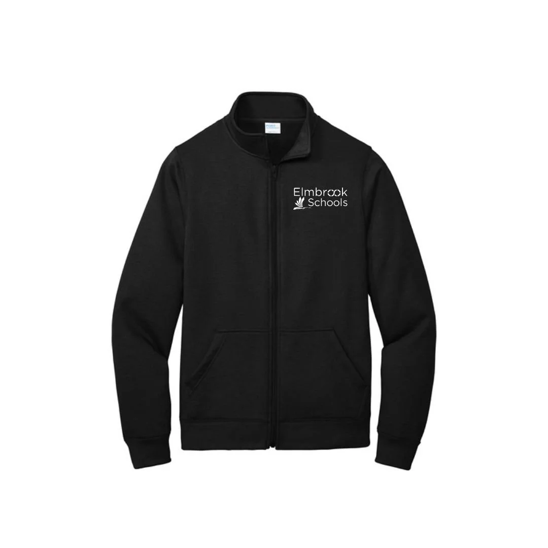 Elm - Port & Co Core Fleece Cadet Full-Zip Sweatshirt