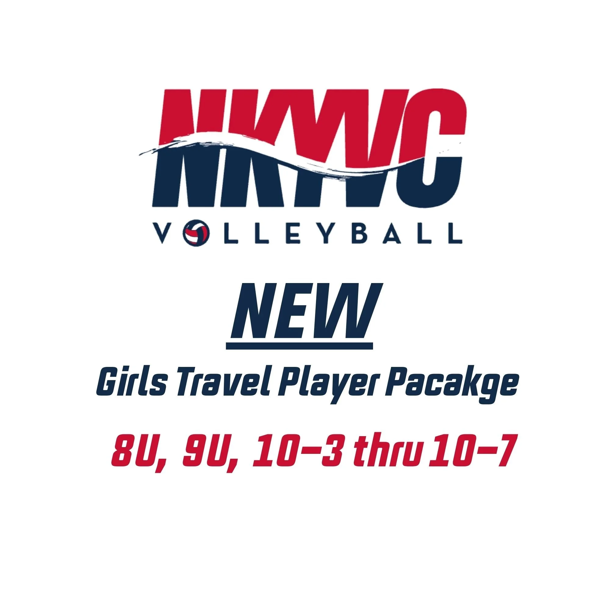 NKYVC - New Player Package - Girls  8U, 9U, 10-3 thru 10-7