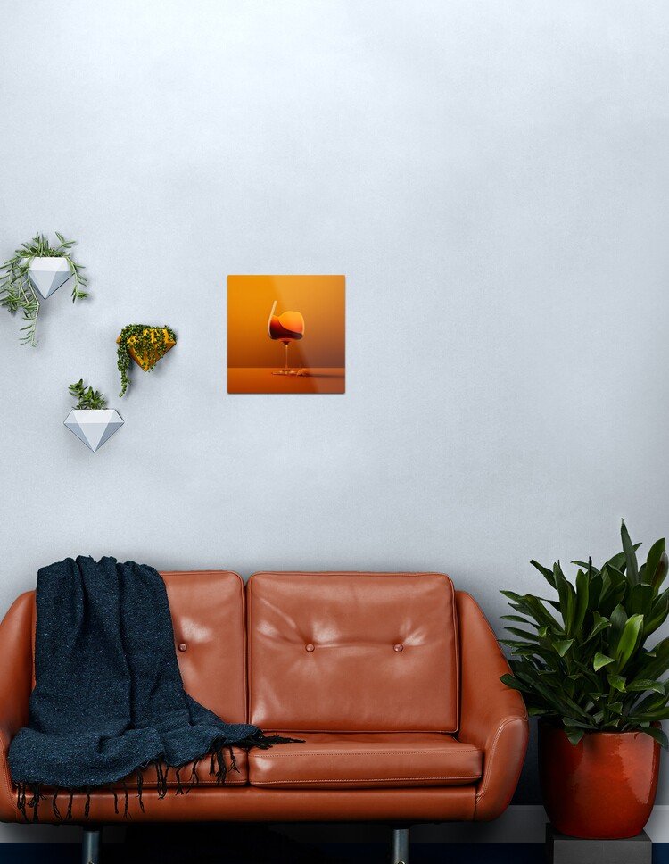 Orange Amber Wine -metal-print.jpg