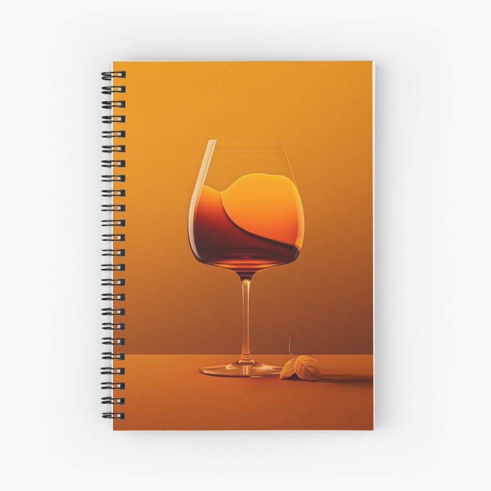 Orange Amber Wine spiral-notebook.jpg
