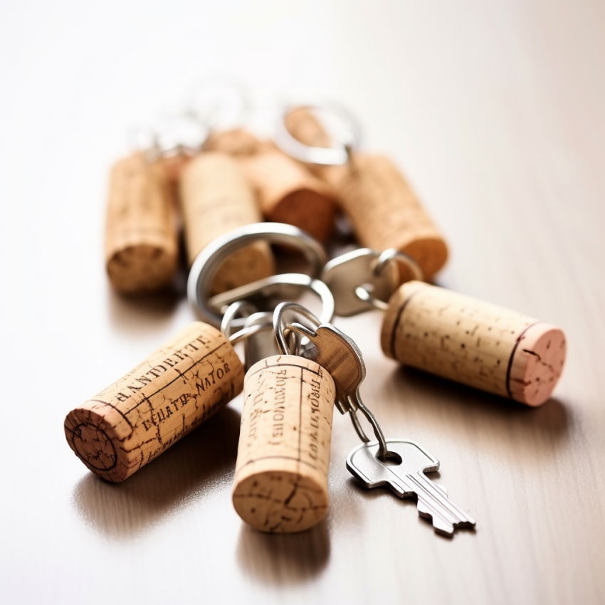 DIY Wine Cork Key Chains Craft