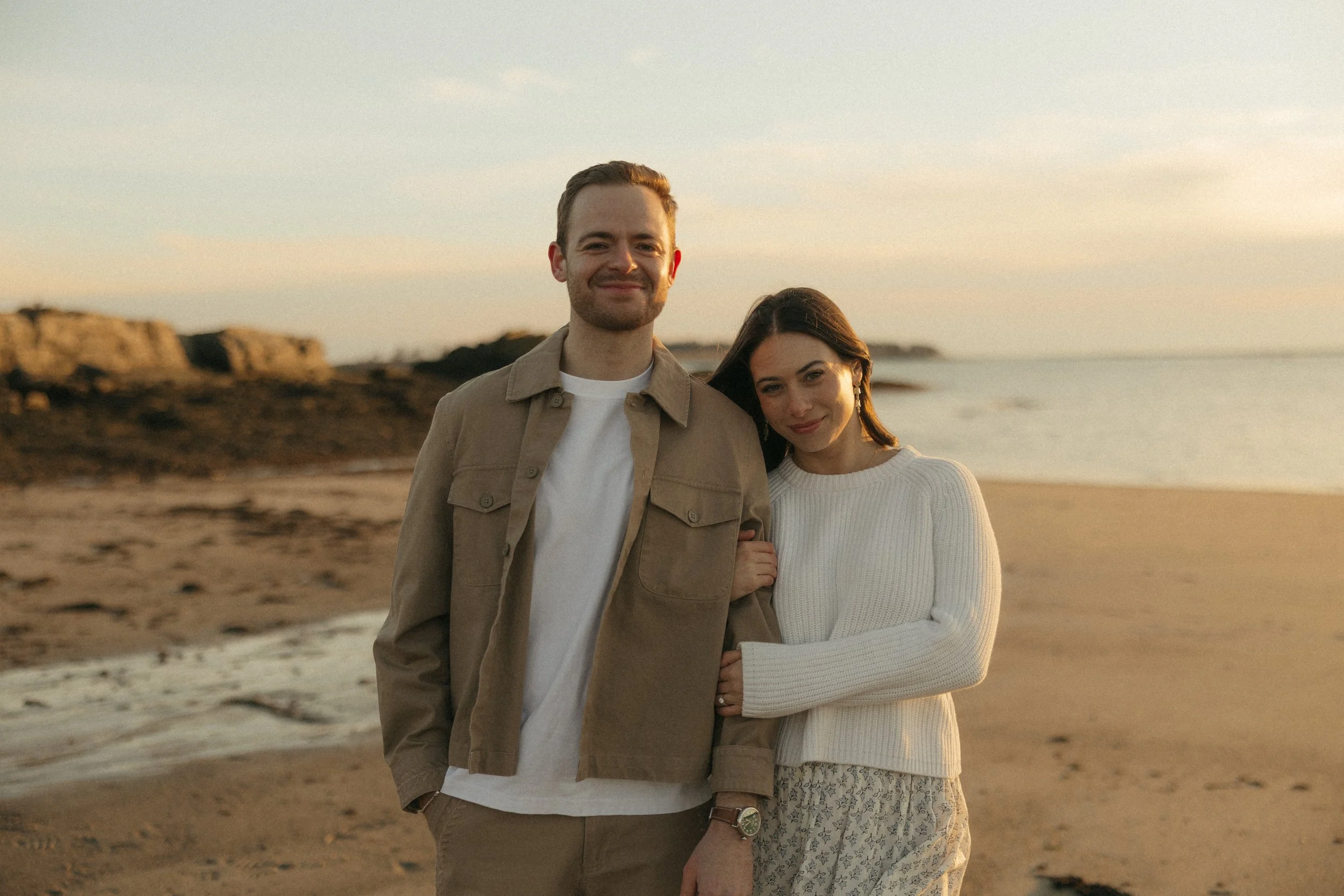 Cape Elizabeth Maine Beach Engagement Session | Madelyn + Jackson