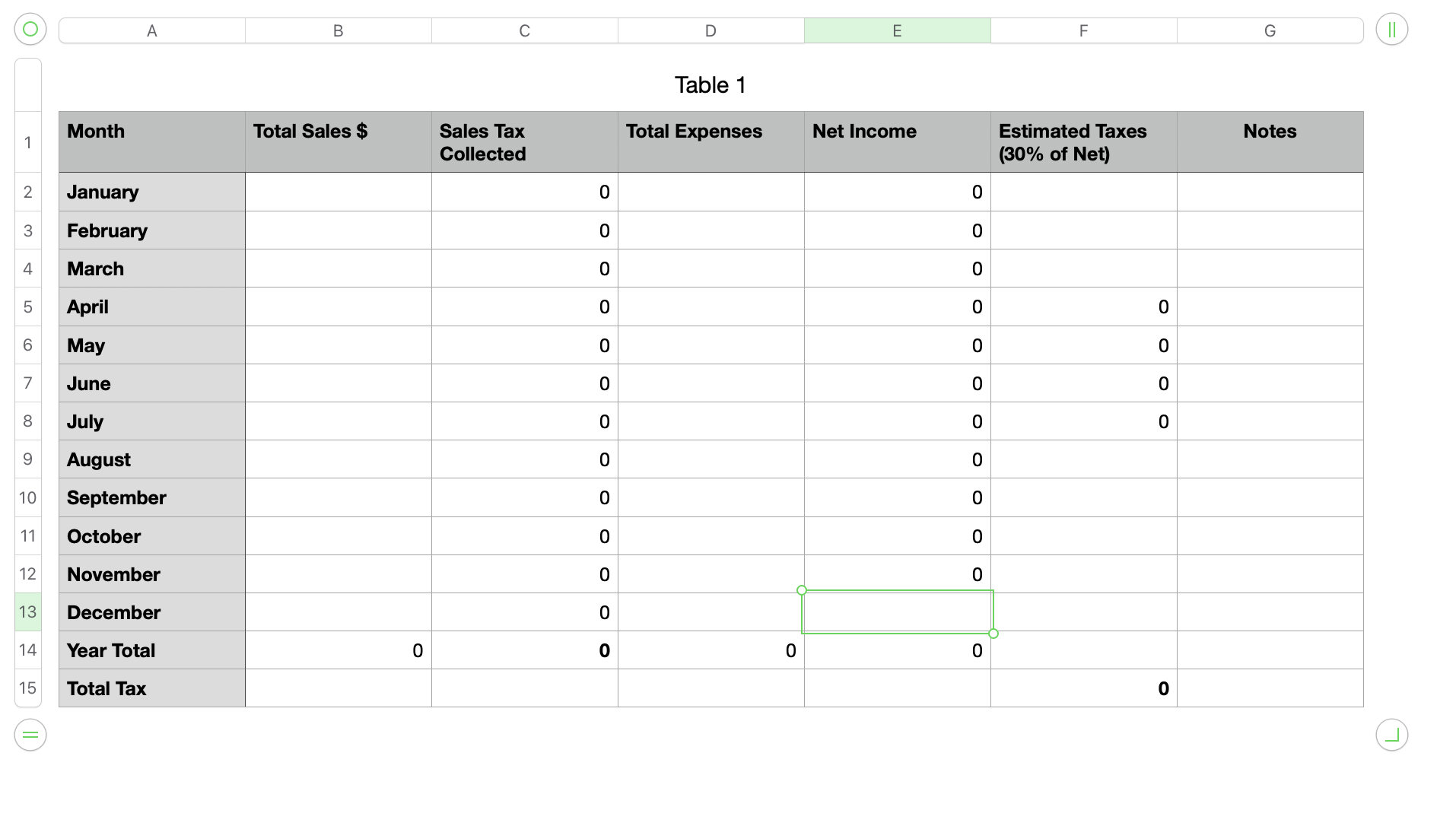 Free Monthly Tax Calculator EXCEL