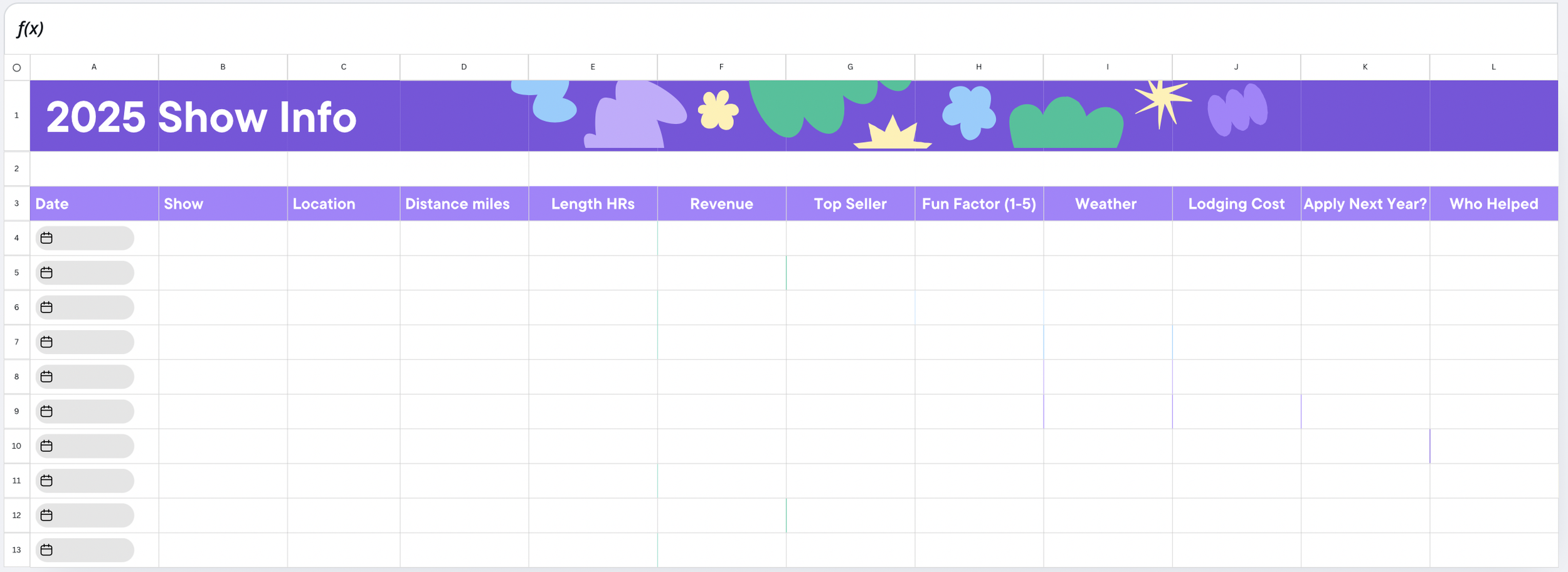 Art Show Tracker