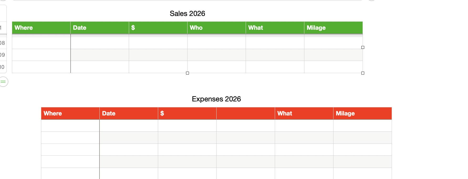 Free Tax Info Tracker EXCEL