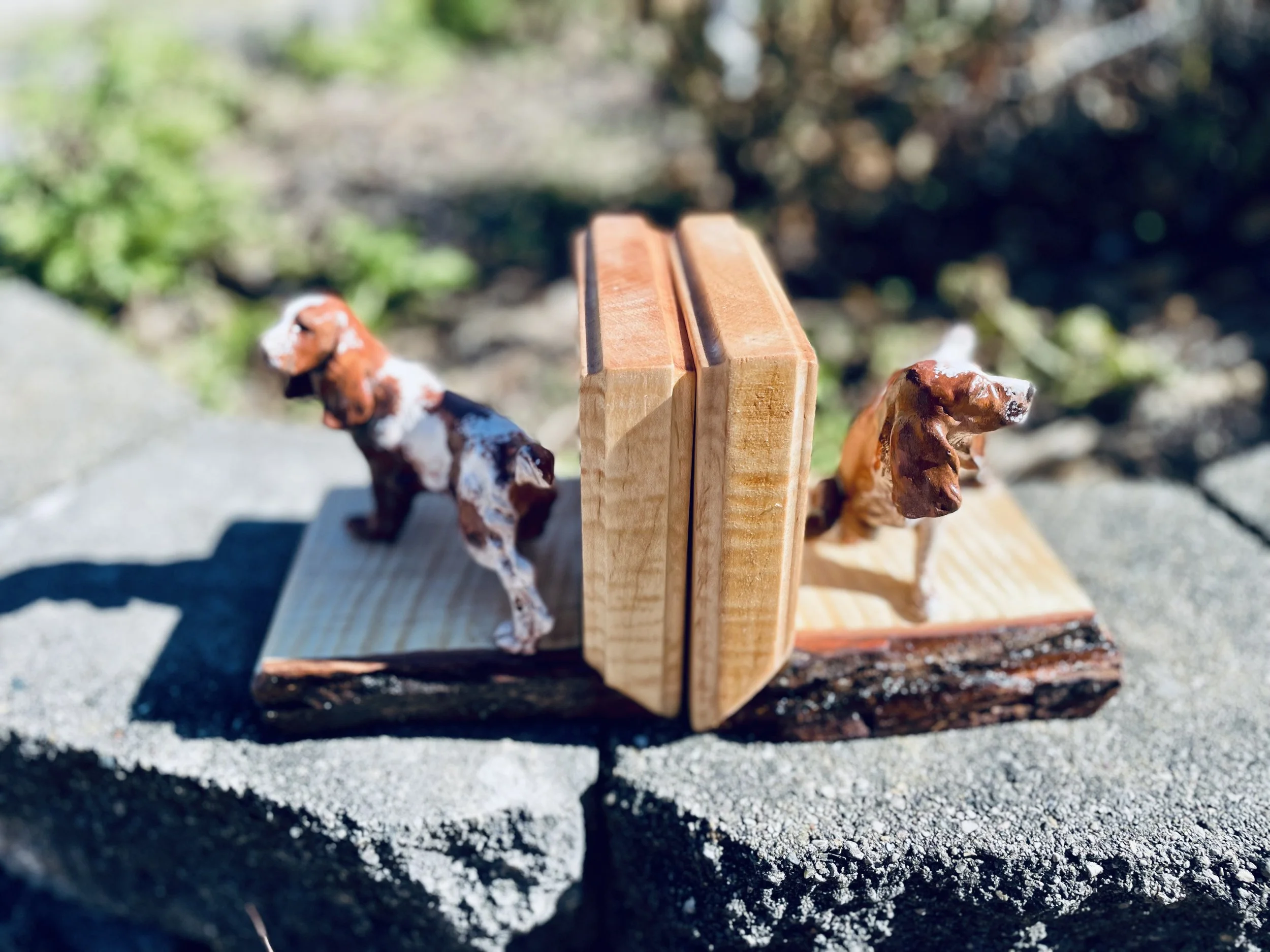 Hunting Dog Ceramic Dog Bookends