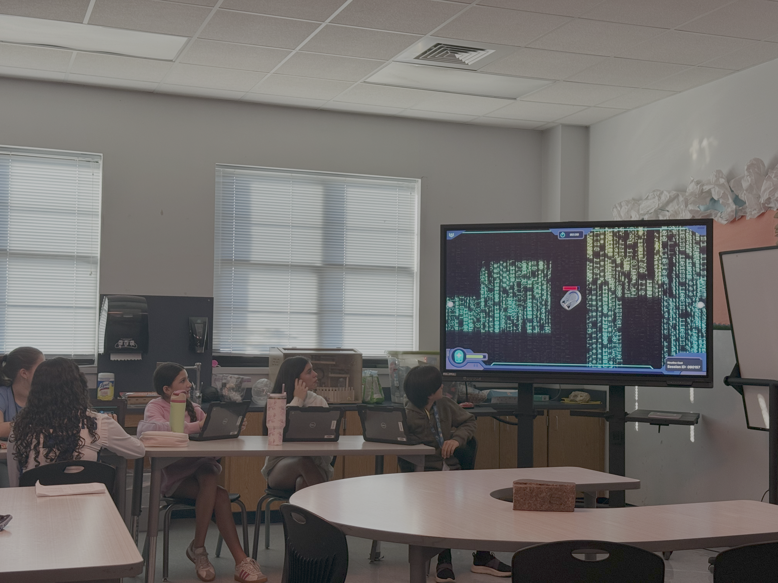 The class waits to see if they completed their mission...(They did!)