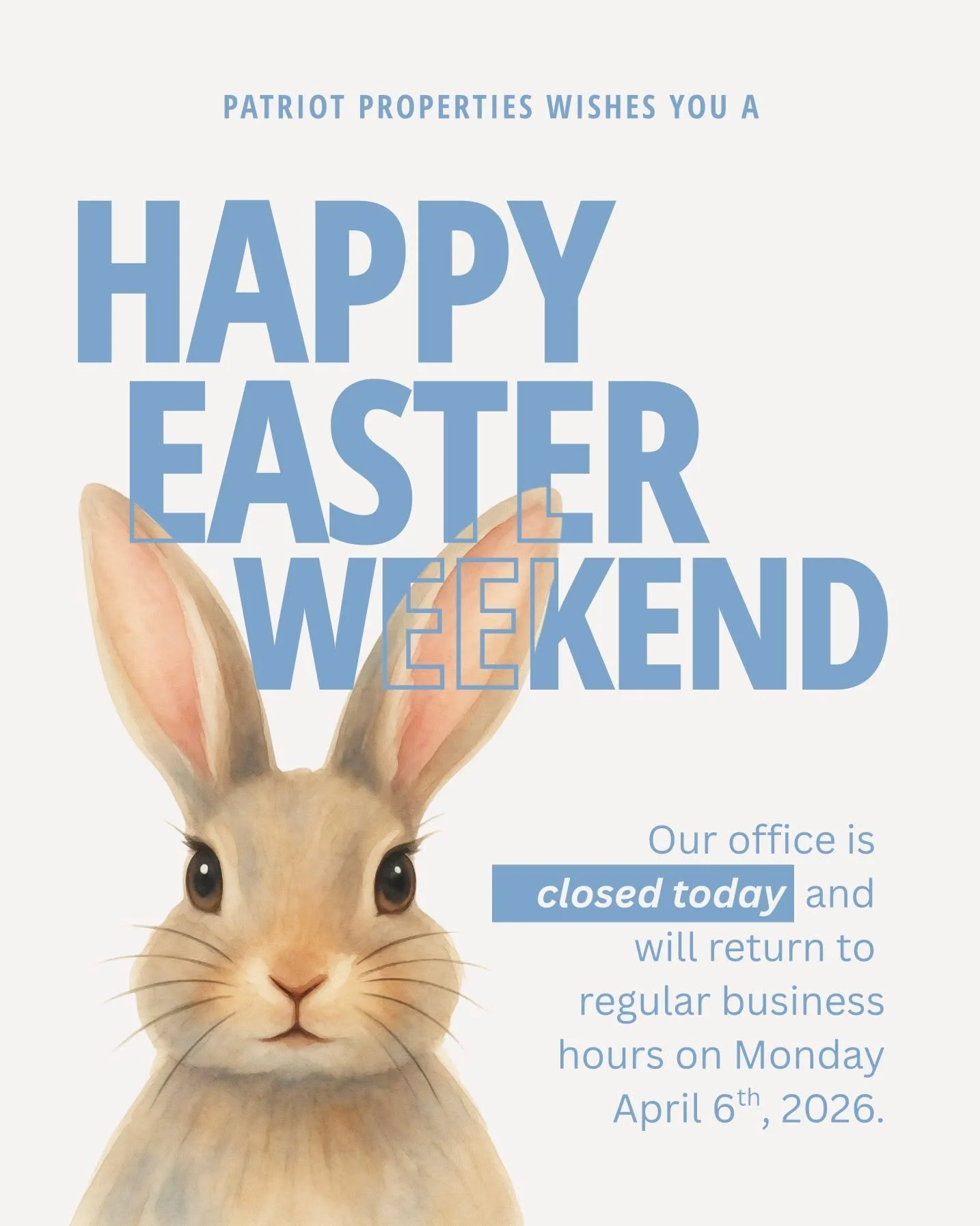 Wishing you a Happy Easter Weekend! 🌷 

Our leasing office is closed today and will return to regular business hours on Monday April 6th, 2026.