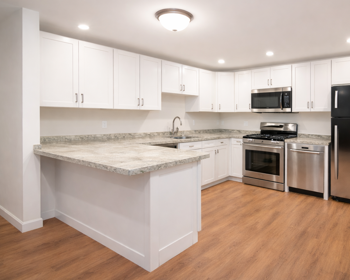 Brand new renovation at pinebrook corner apartments professionally managed by Patriot Properties.