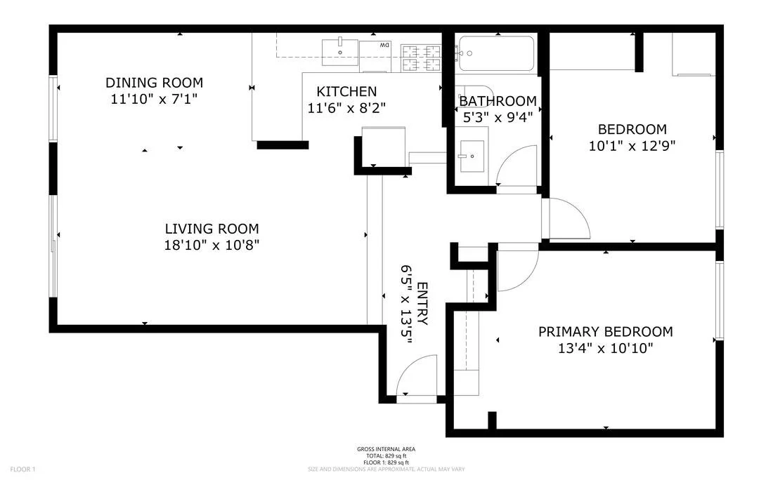 2 Bedroom | 1 Bathroom