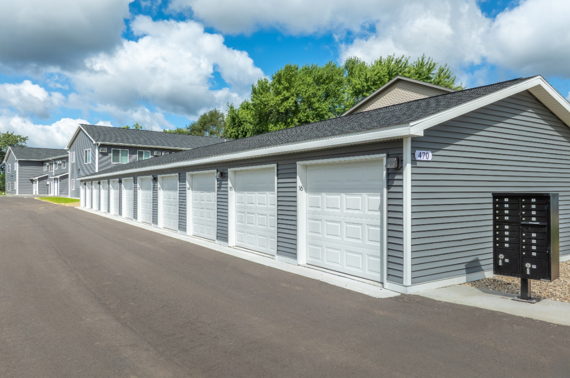 Enjoy brand new, single car garages at The Arnie in Rio Wisconsin