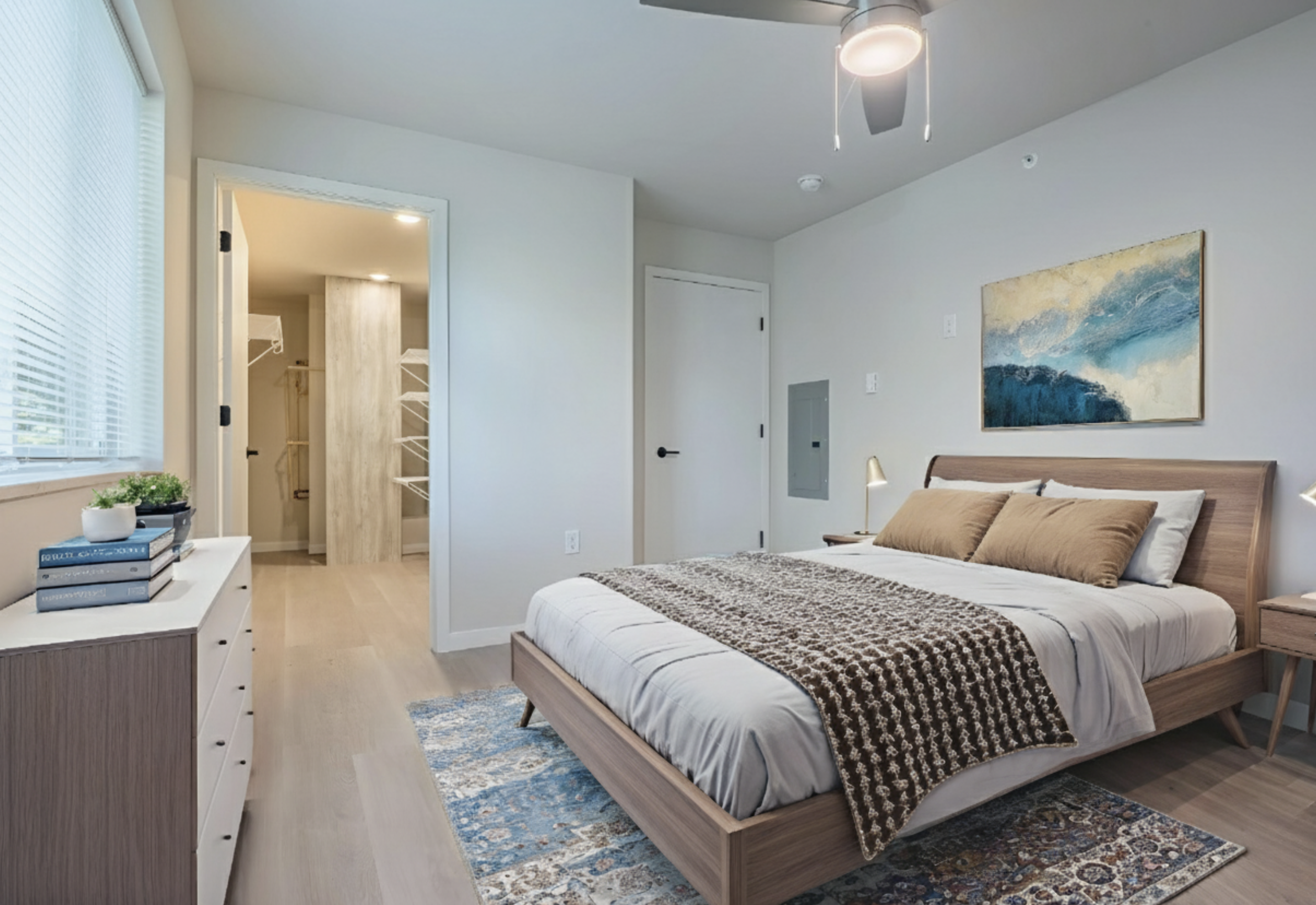 Walk in closets, pet friendly, private garages and more at The Arnie Apartments
