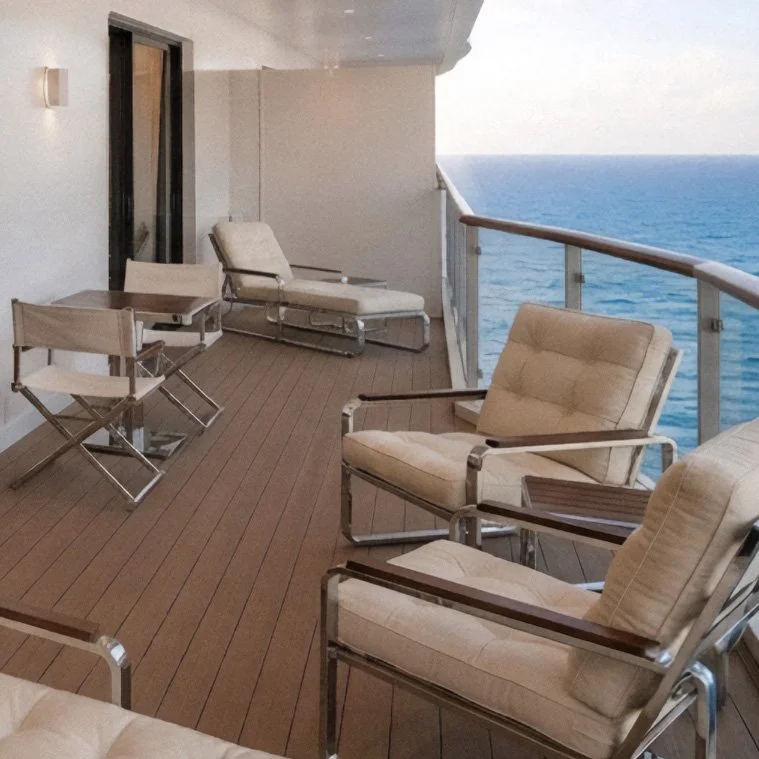 Blue World Voyages penthouse balcony concept