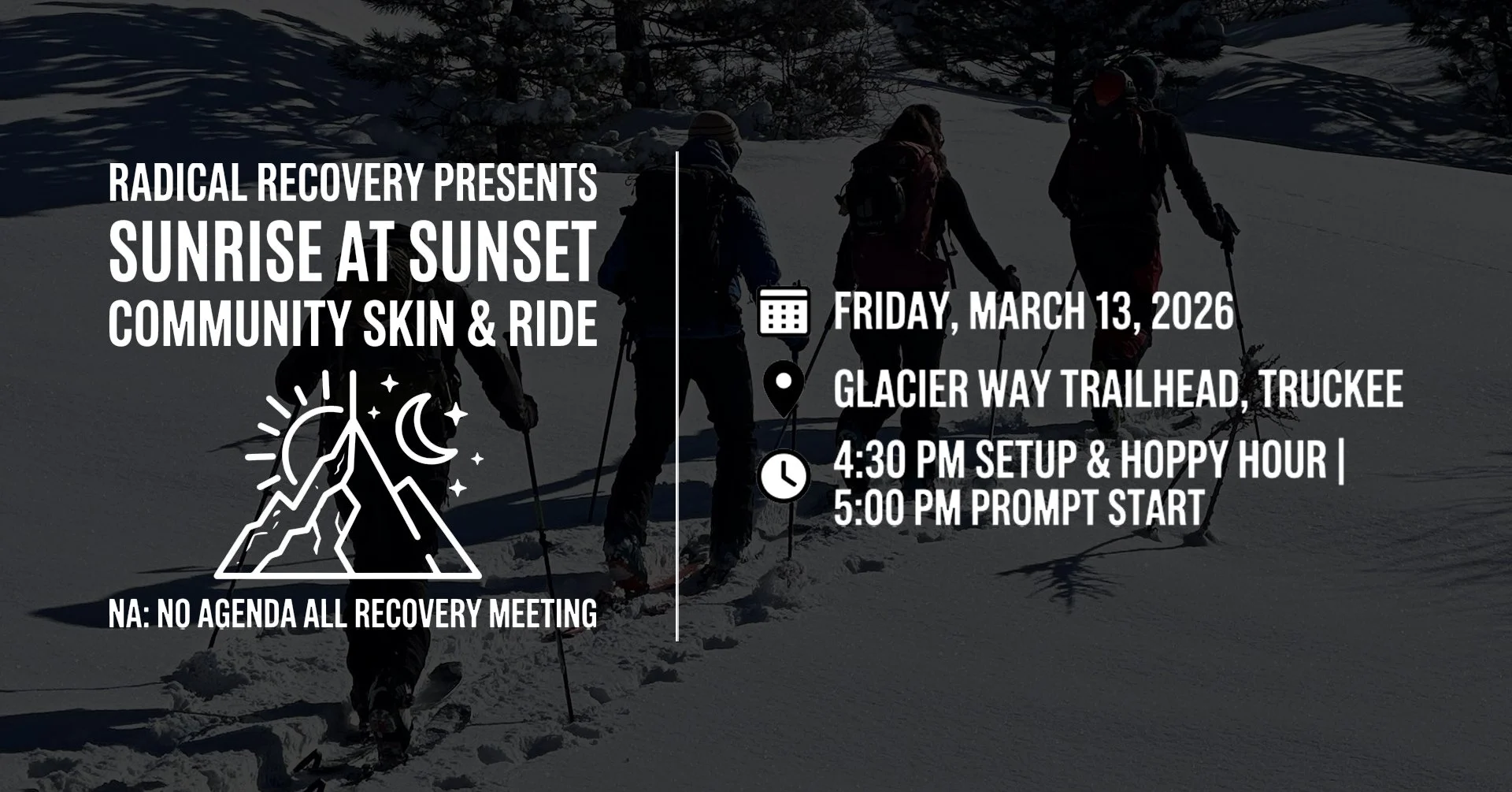 Sunrise at Sunset: A Community Skin &amp; Ride For March NO AGENDA Social Hour