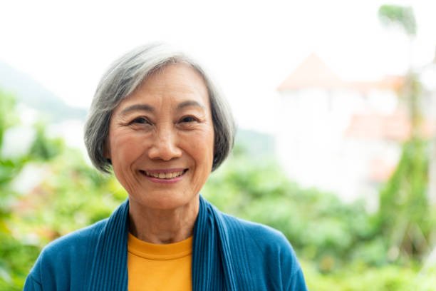 Older adult woman smiling