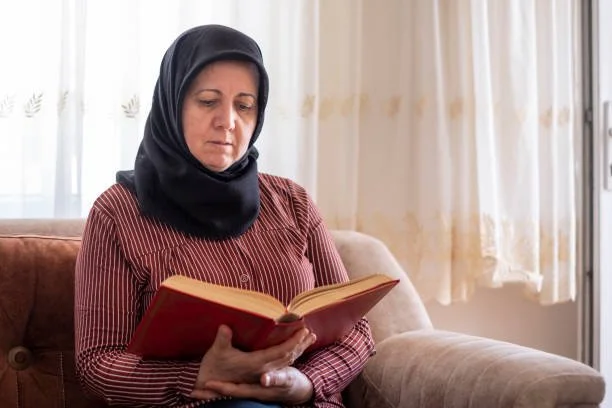 Middle aged women reading a book