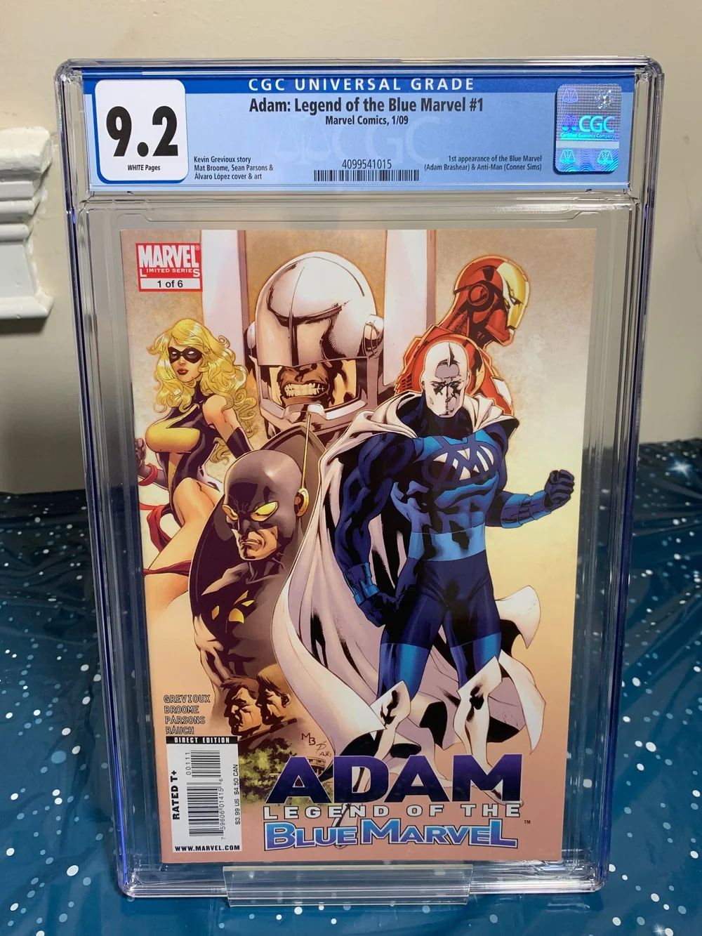 Adam: Legend of the Blue Marvel #1 CGC 9.2 — Fandamn Collectibles
