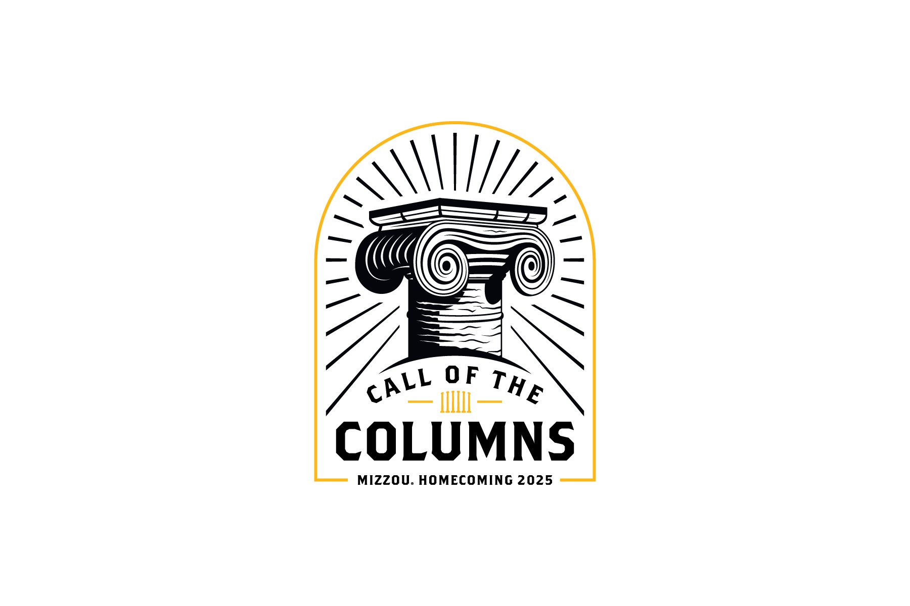 2025 Mizzou Homecoming Logo on White