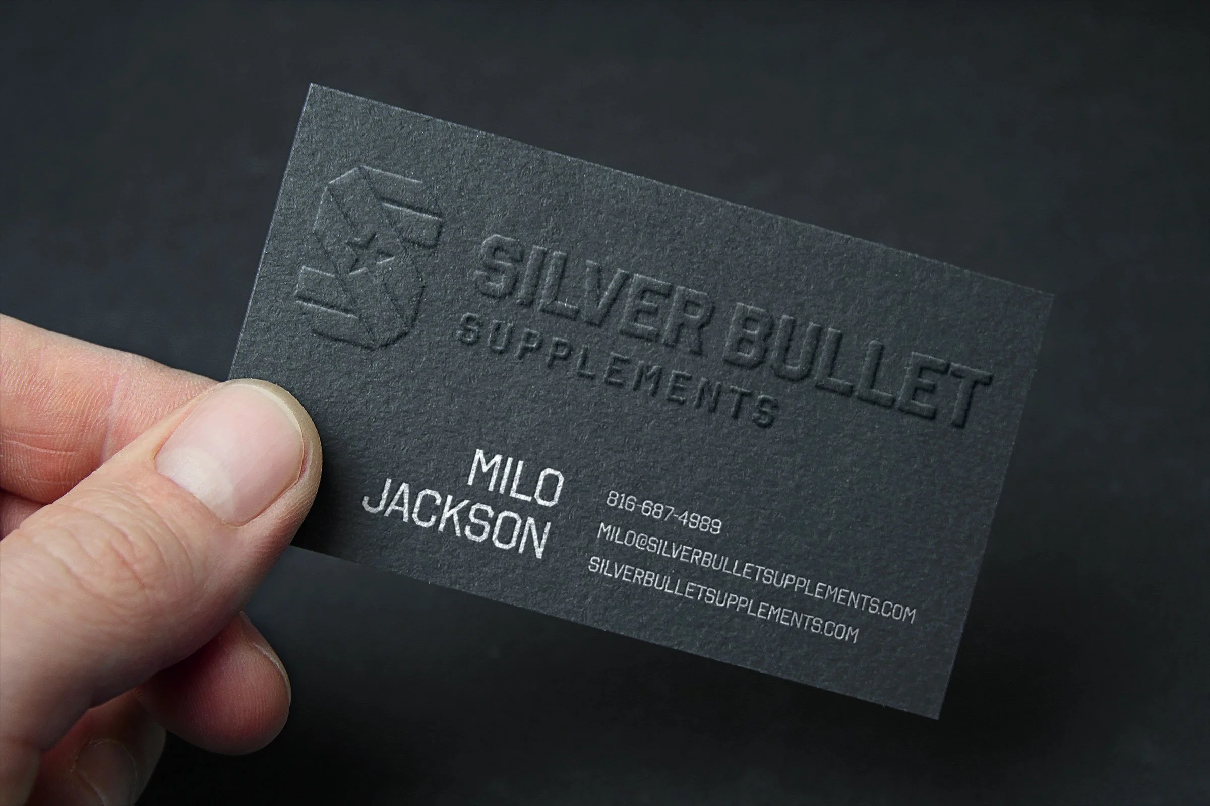 Silver Bullet Supplements Business Card Design