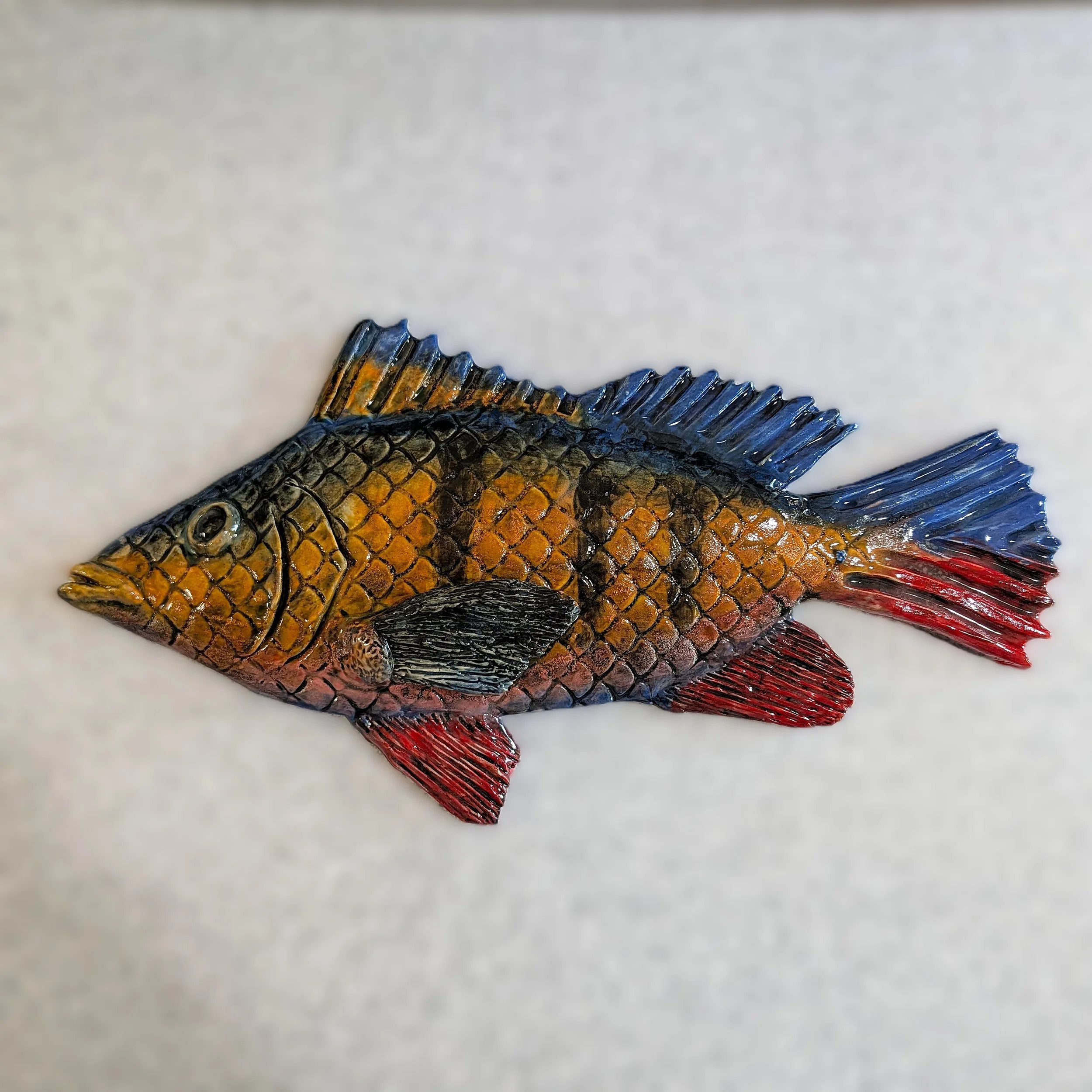 Ceramic Fish Wall hanging by Jeff Tollefson