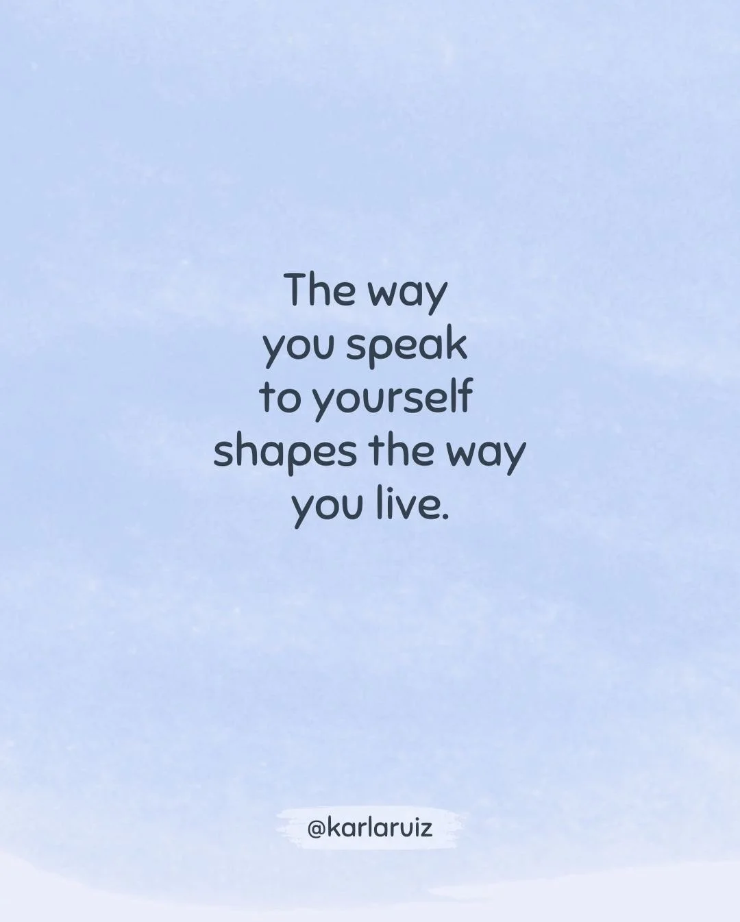 The way you speak to yourself shapes the way you live.

Not every thought is true.
Not every voice in your head is even yours.

Most of it was learned.
Some of it was inherited.

When your inner voice softens, you experience life differently.
You mov