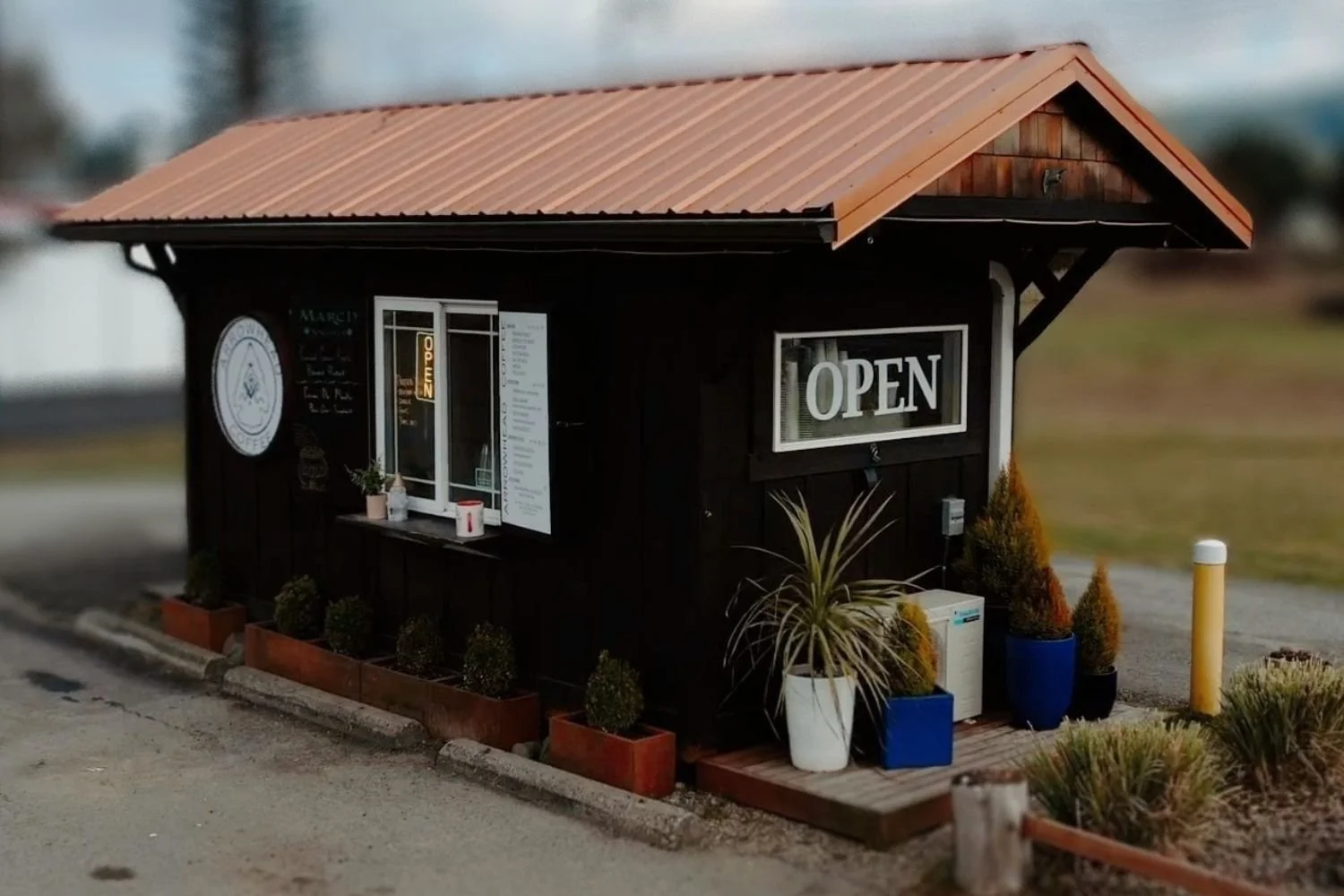 Outside of Arrowhead Coffee in Yacolt, Washington