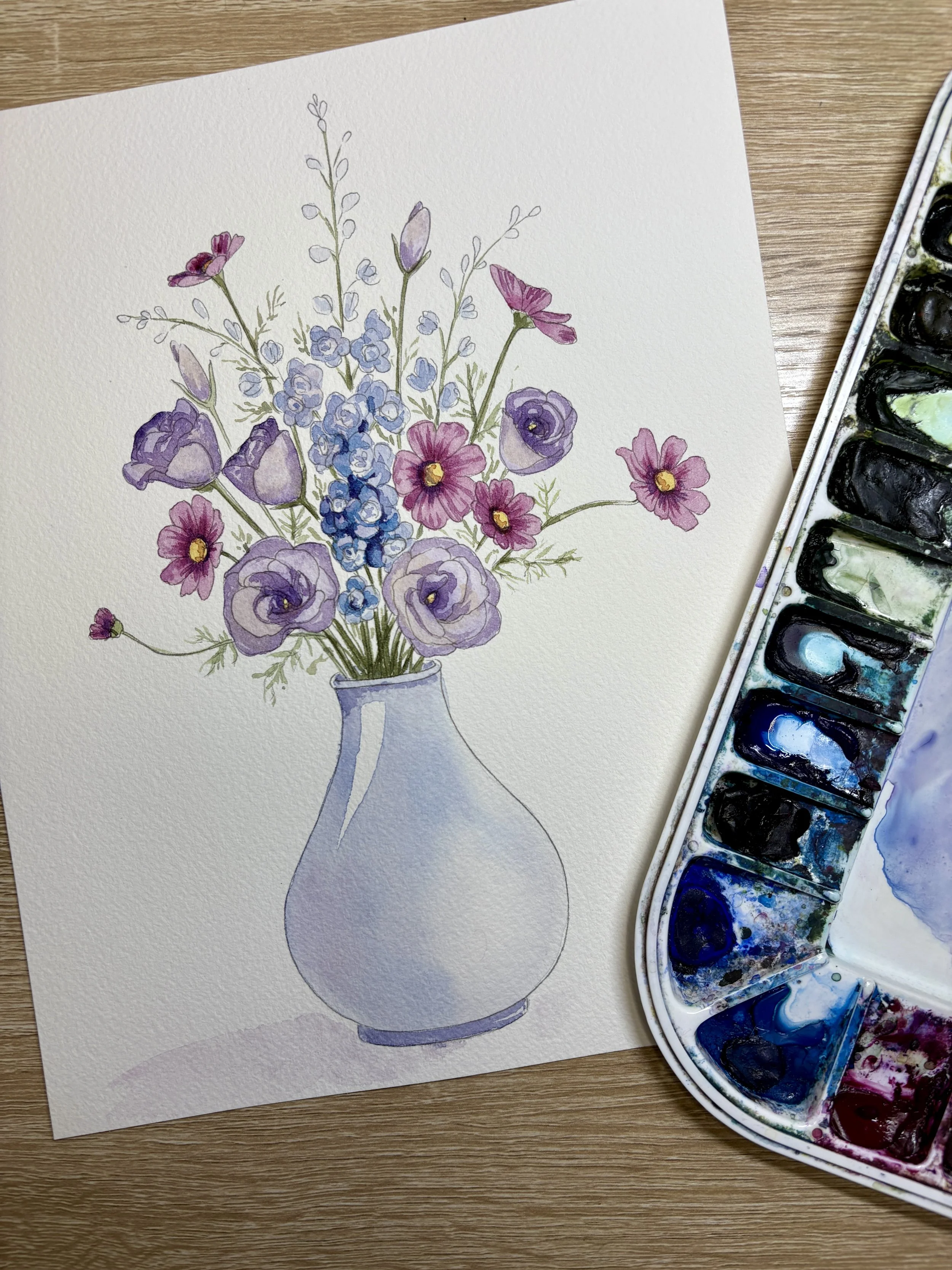 Floral Bouquet in Watercolors