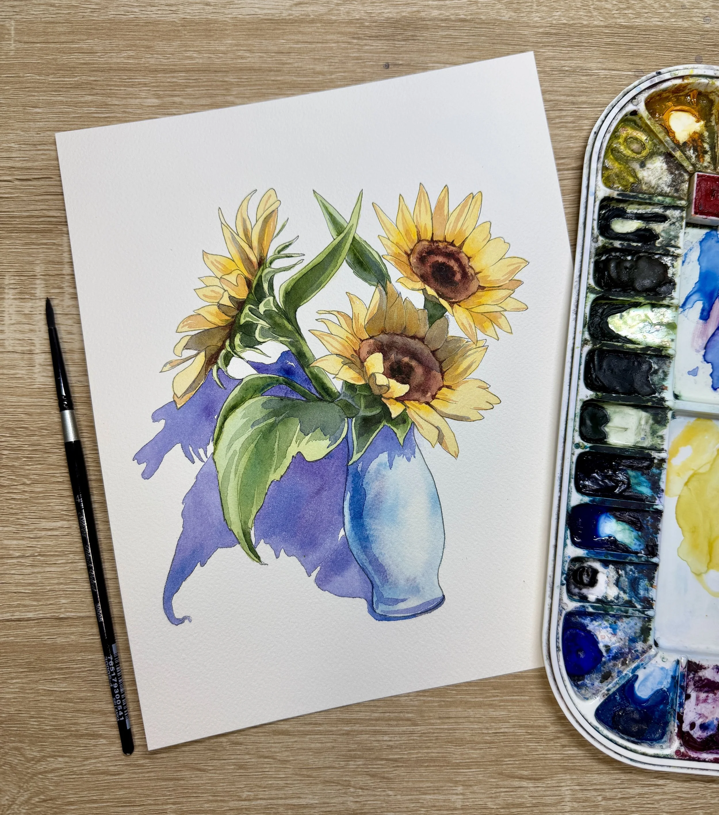 Vase of Sunflowers at Still Point Flower Farm