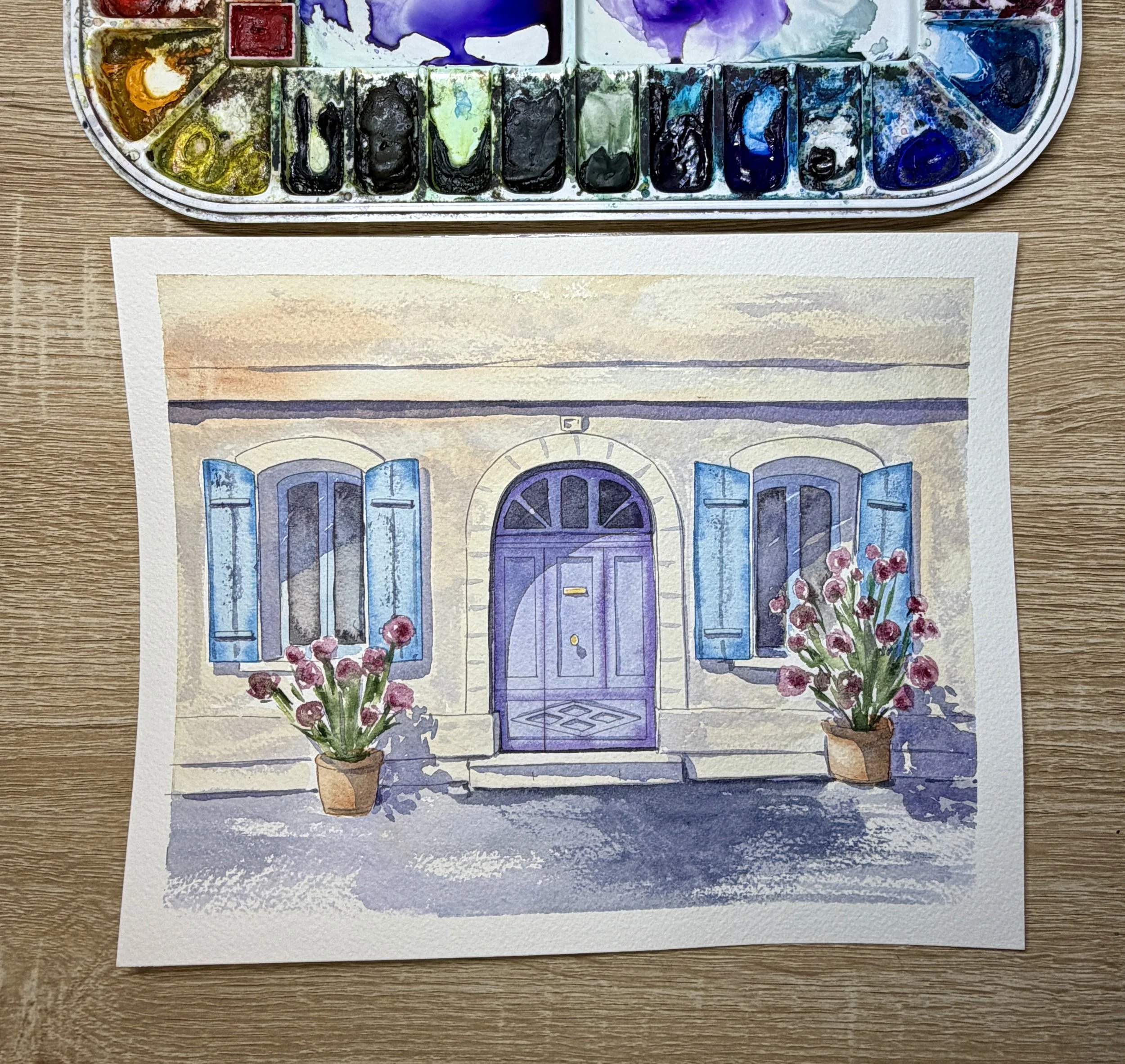 Colorful Doors in Watercolors