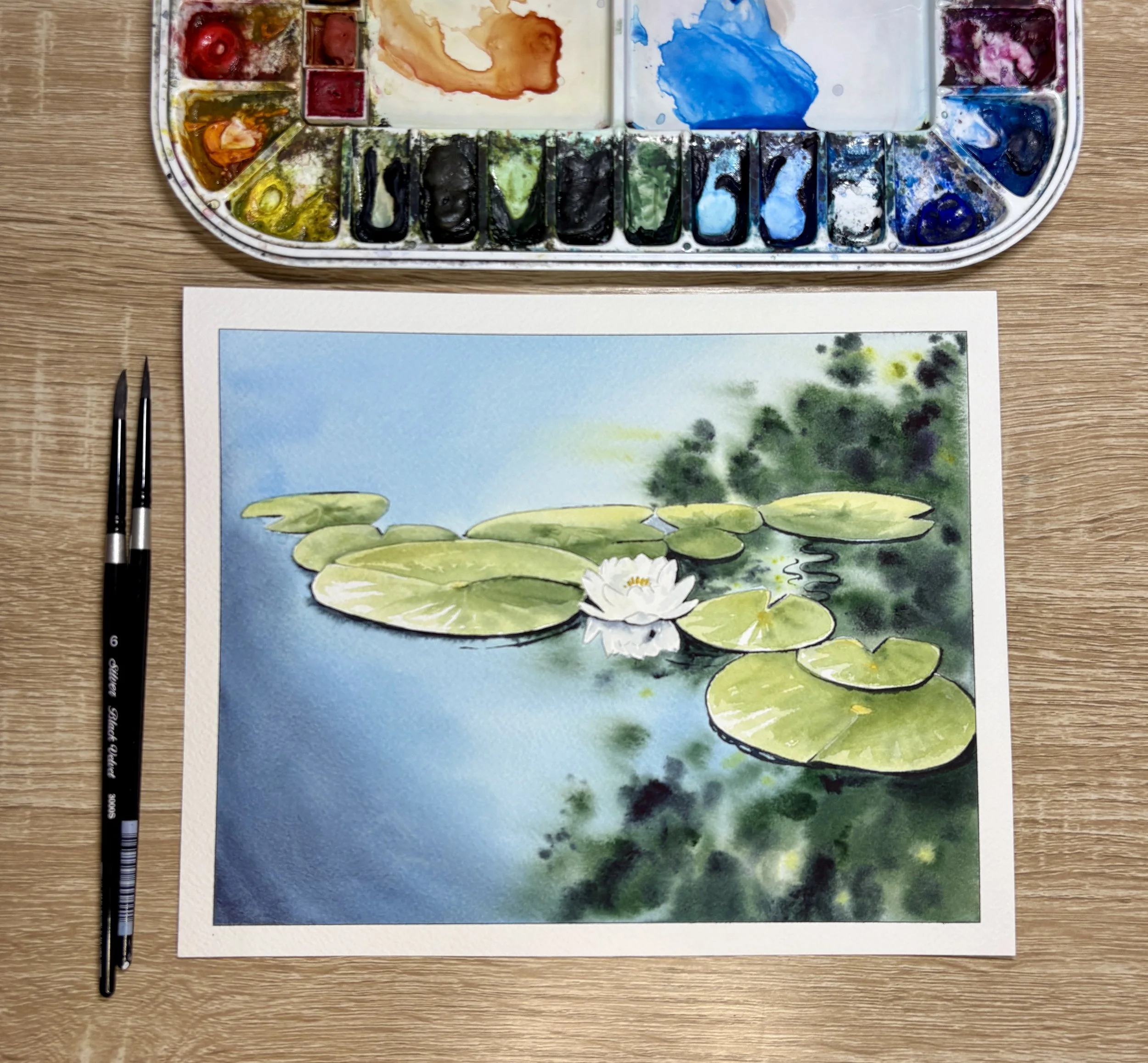 Waterlilies in Watercolors