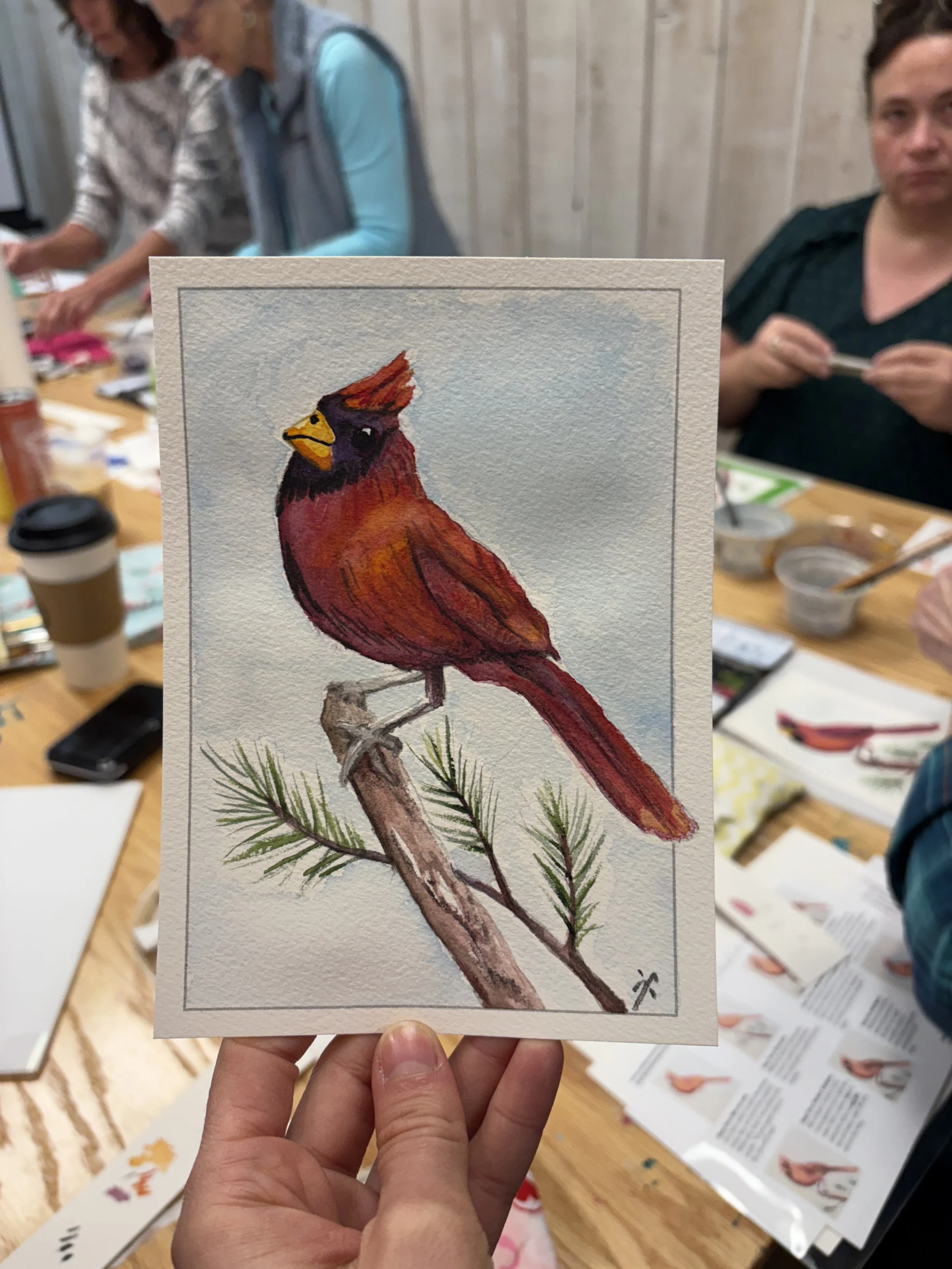 Northern Cardinal in Watercolors