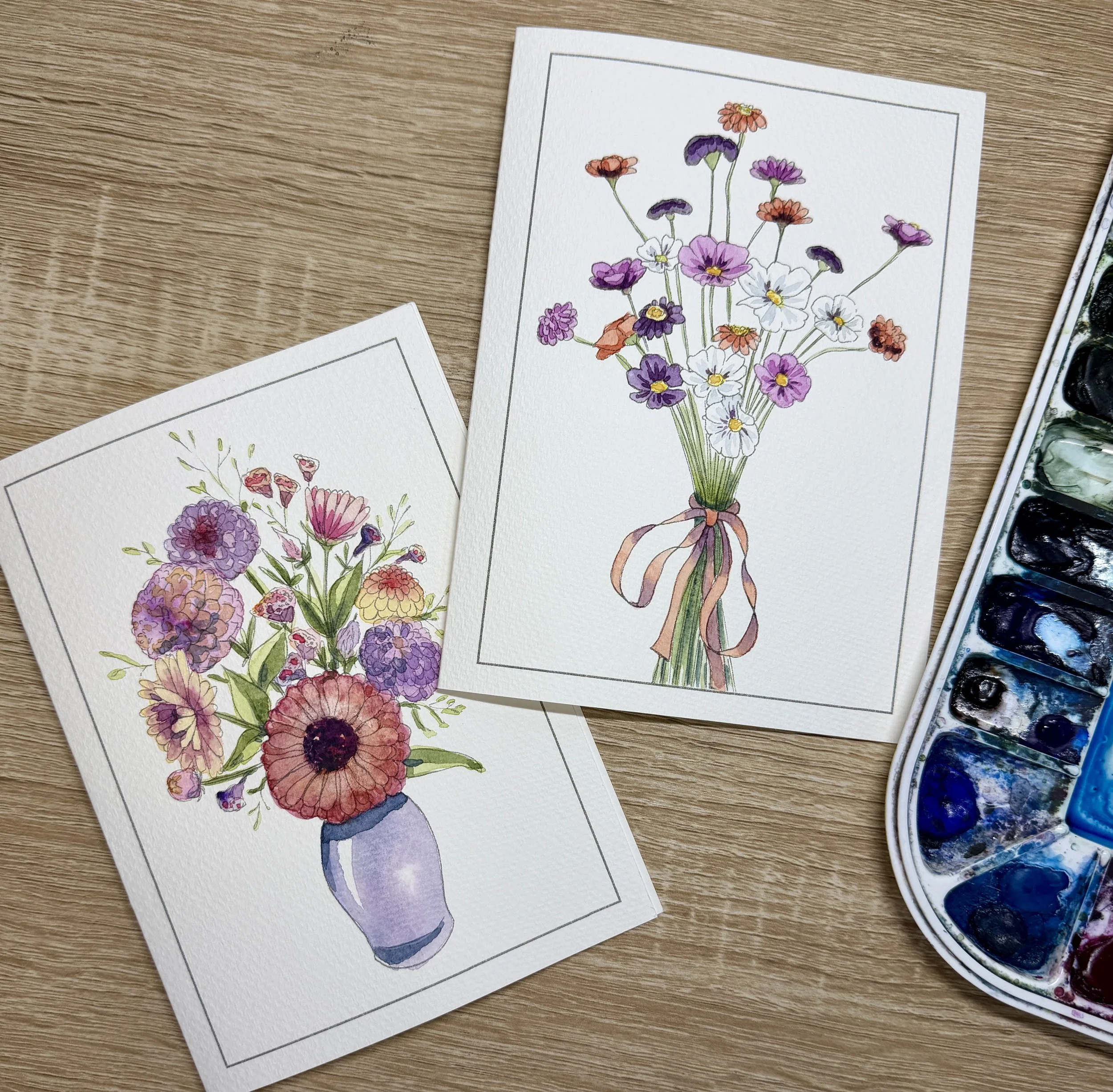 Floral Bouquet Greeting Cards Class at Juniper Hill Flower Farm