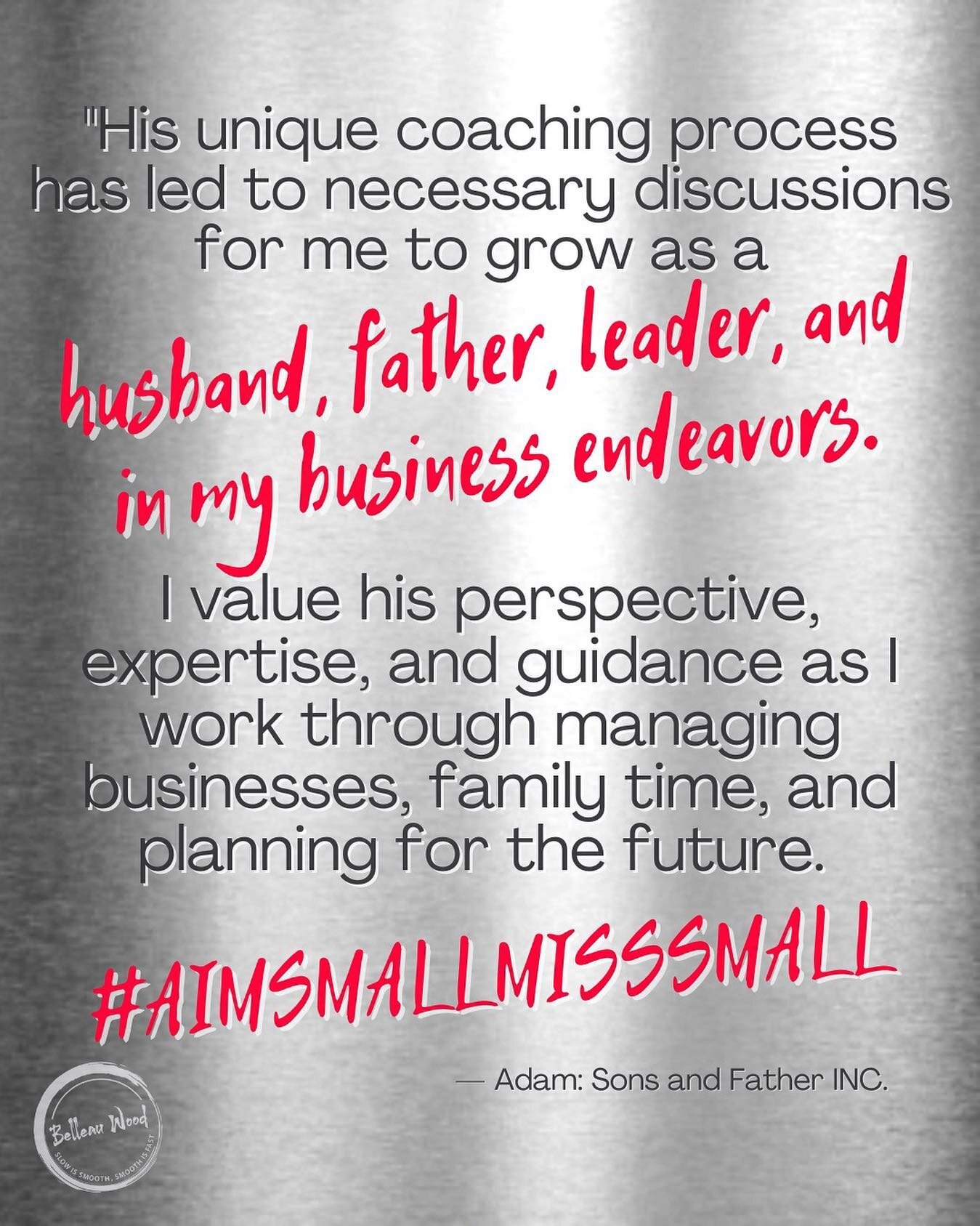 Testimony Tuesday #2️⃣ 

A healthy work-life balance is the most important thing a person can have. Message me today and we can discuss your options on how to move towards your goals.

#aimsmallmisssmall #professionalcoach #businesscoach #ikigai #roc