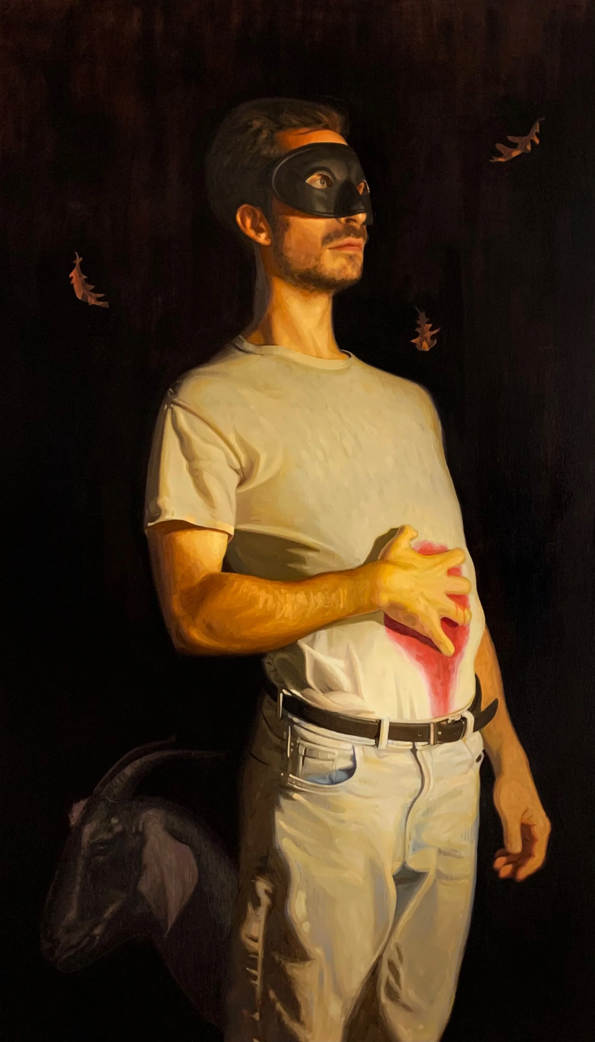 Gut Shot, 72 x 42, Oil on Canvas (2022)