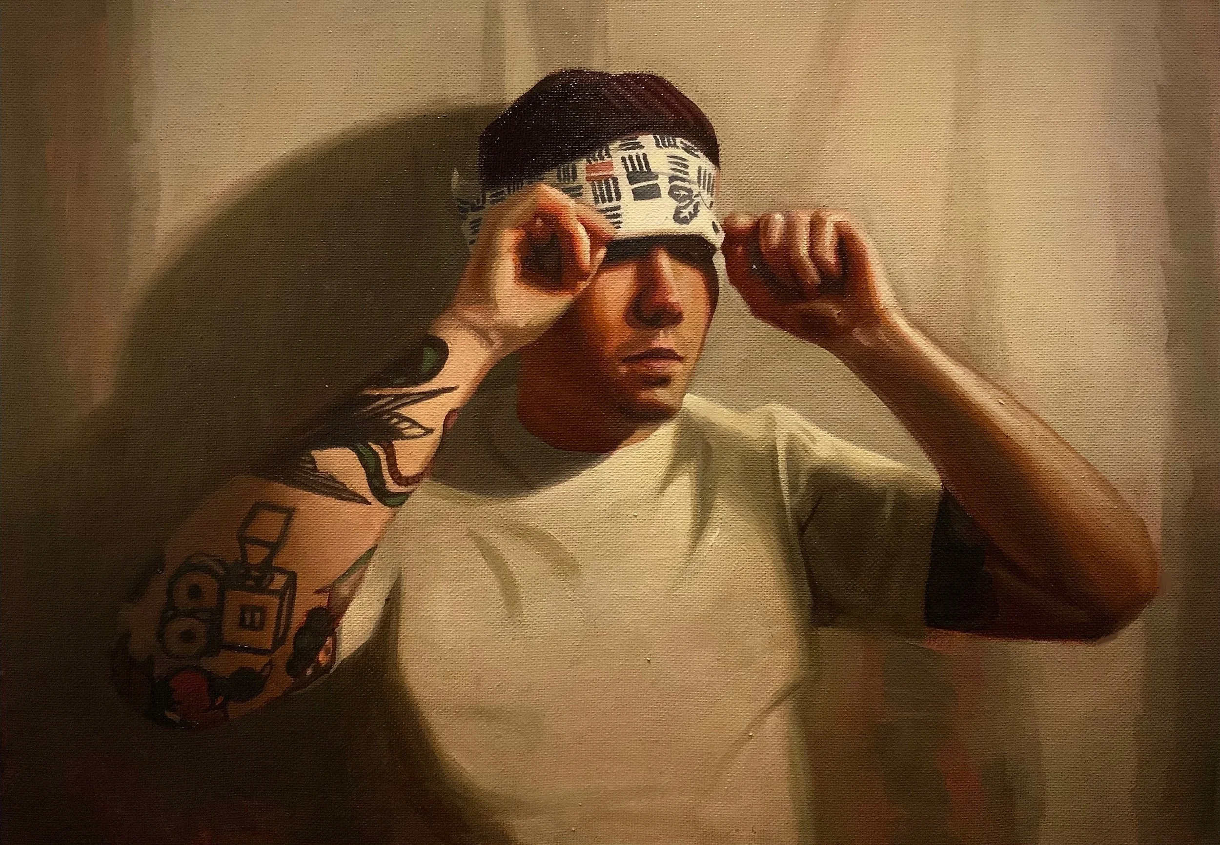 Peakaboo, 14 x 11, Oil on Board (2021)