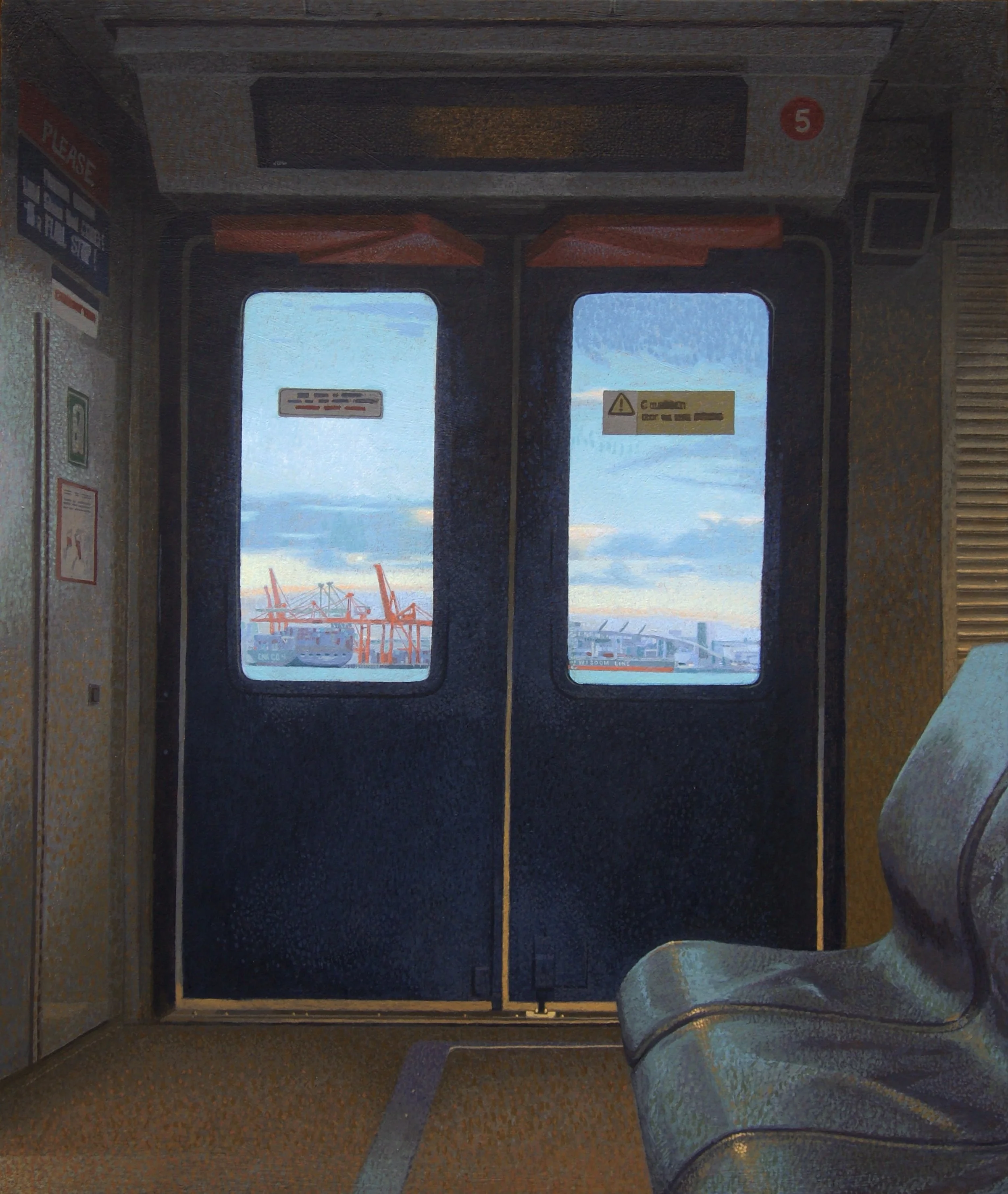 Sea Bus (North Van), 24 x 20, Acrylic on Canvas (2025)