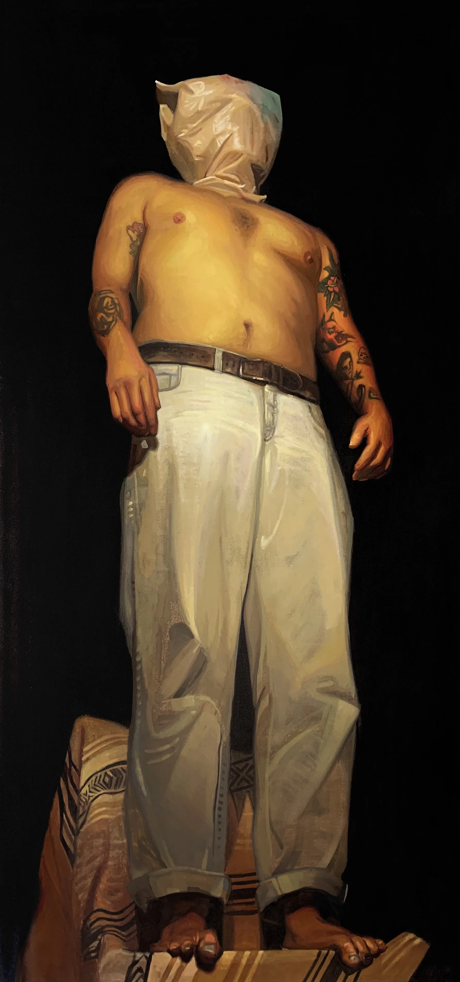 Balancing Act, 96 x 48, Oil on Canvas (2021)