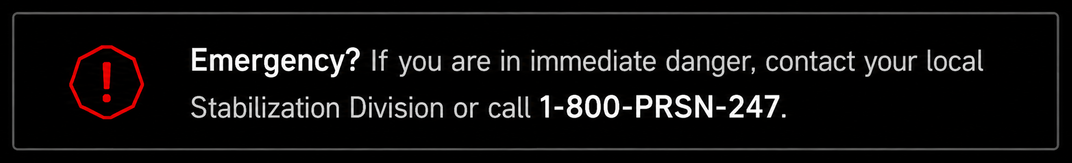 Emergency Warning