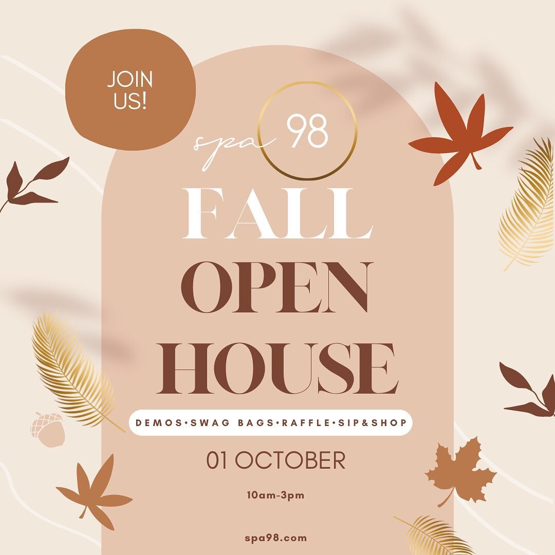 School is back in session so it&rsquo;s basically fall y&rsquo;all! Mark your calendars and join us for our first OPEN HOUSE October 1st. 

Event link in bio 🍂 🎃 

#smallbusiness #fallopenhouse #sipandshop #eventbrite #demo #rsvp  #spa #massage #fa